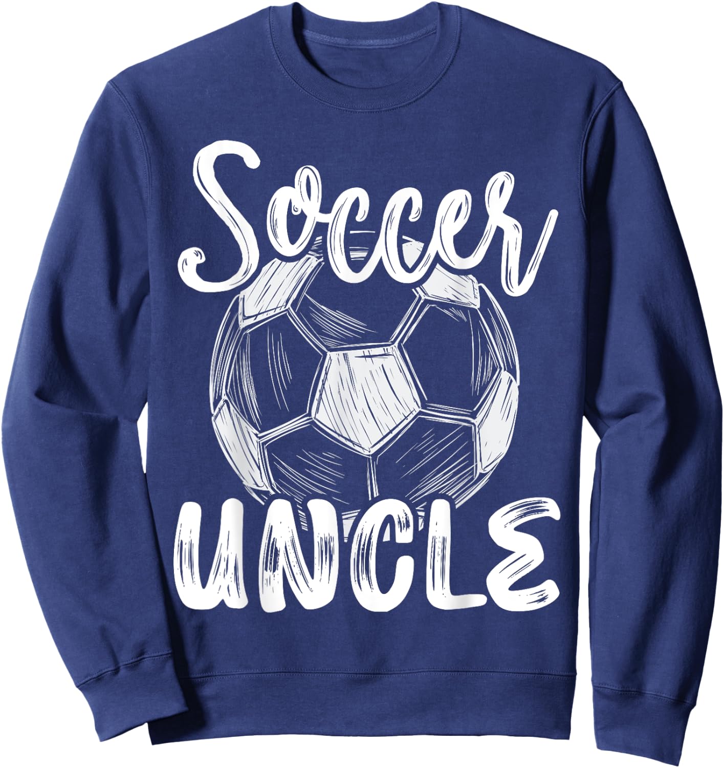 Soccer Uncle Family Matching Team Player Soccer Ball Sweatshirt - Sweatshirt | Navy