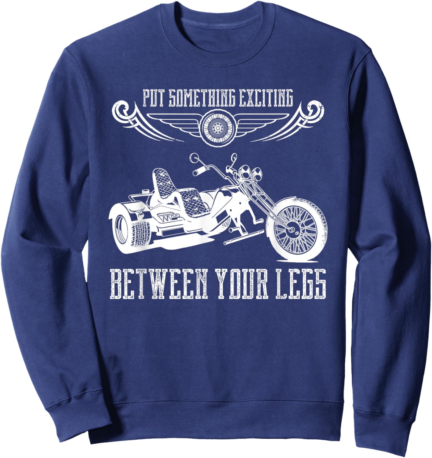 Funny Triker Motortrike Motorcycle Trike Three Wheeler Sweatshirt - Sweatshirt | Navy
