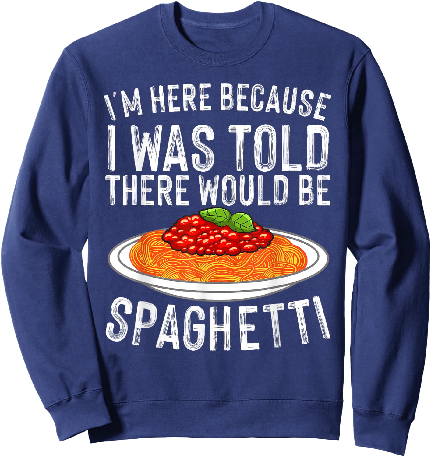 Cute Spaghetti Design Women Spaghetti Pasta Lovers Sweatshirt - Sweatshirt | Navy