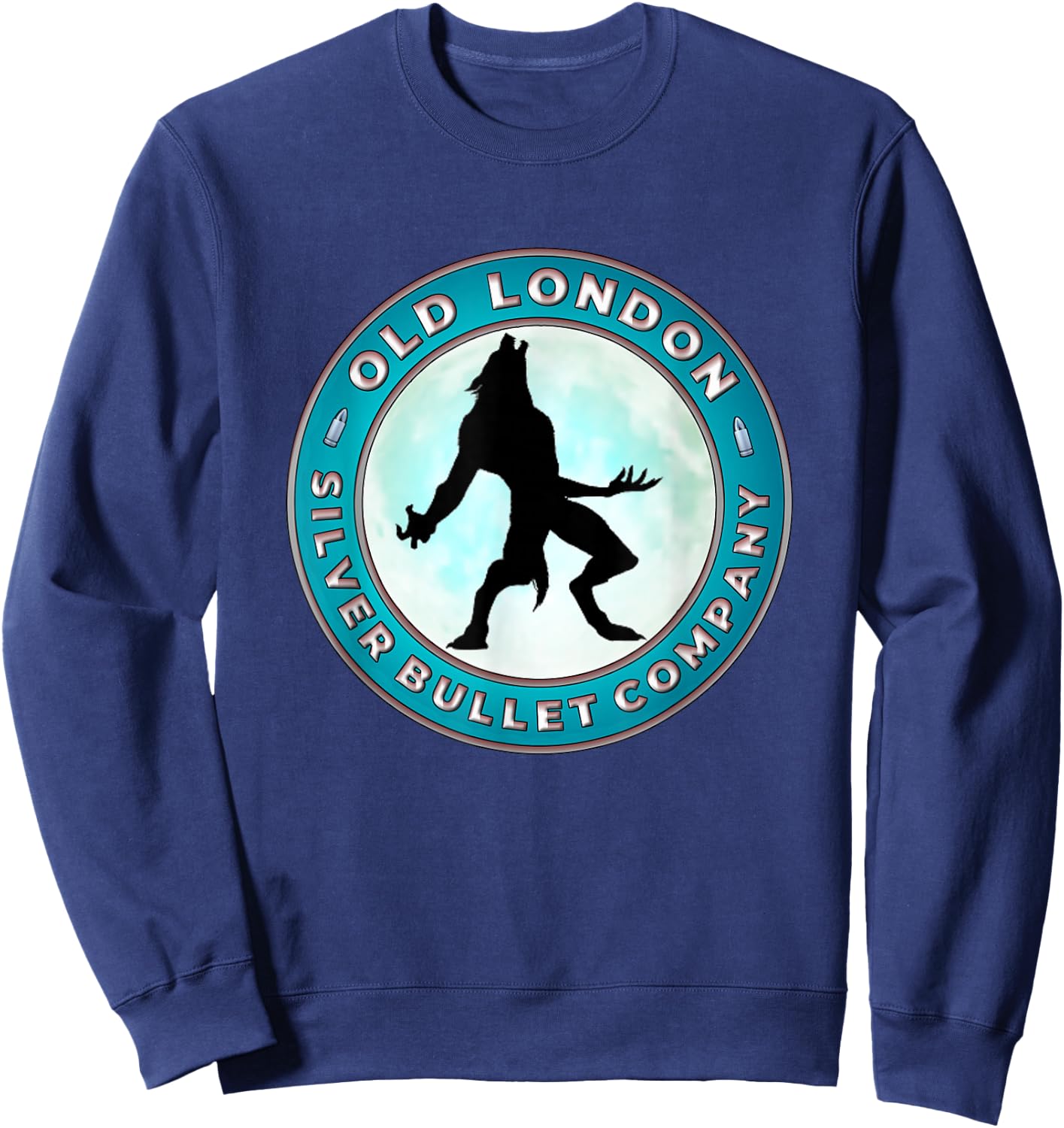 Werewolf Hunter Old London Silver Bullet Company Gift Sweatshirt - Sweatshirt | Navy