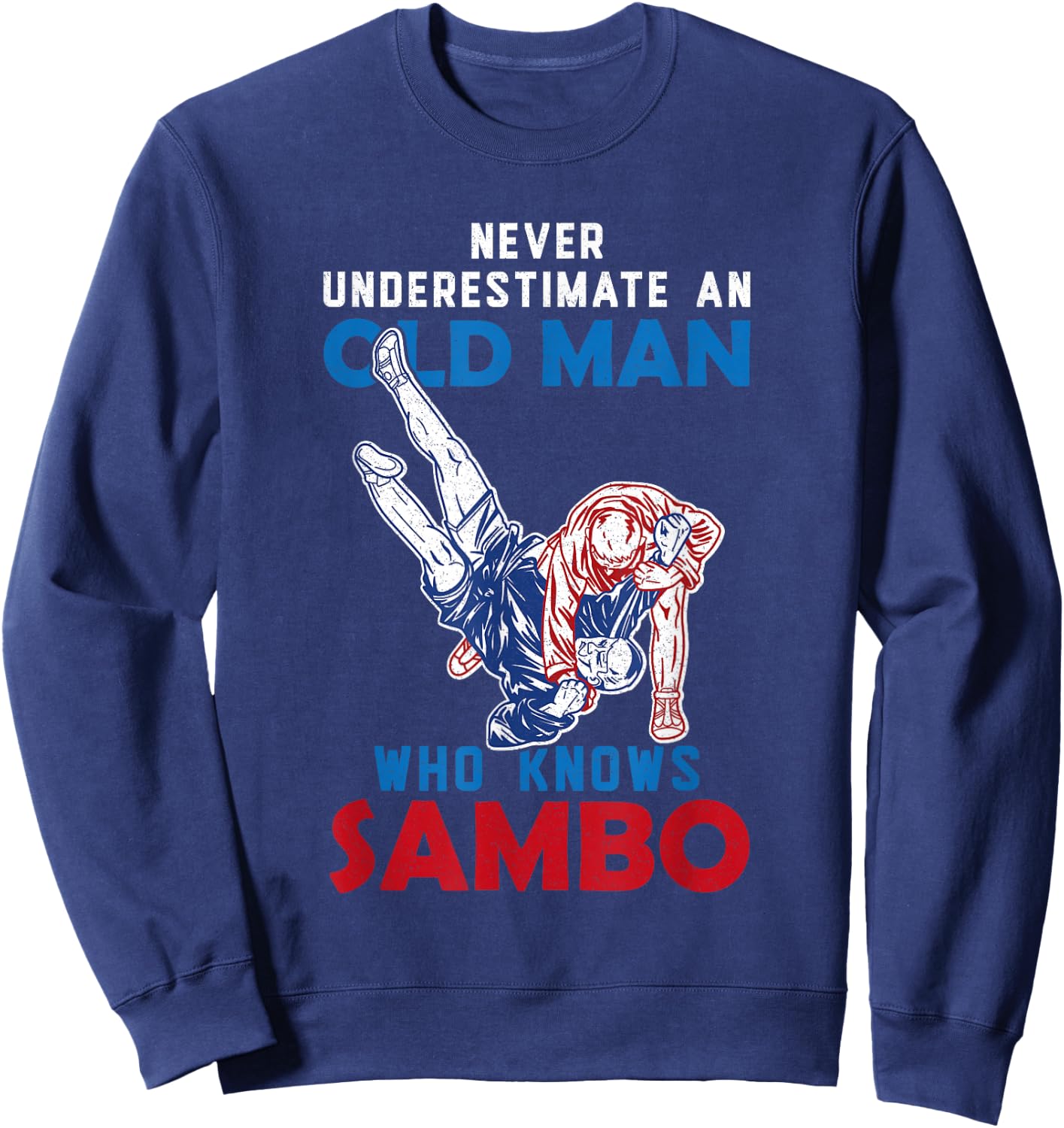 Sambo Rings Martial Arts Russia Soviet Union Martial Arts Sweatshirt - Sweatshirt | Navy