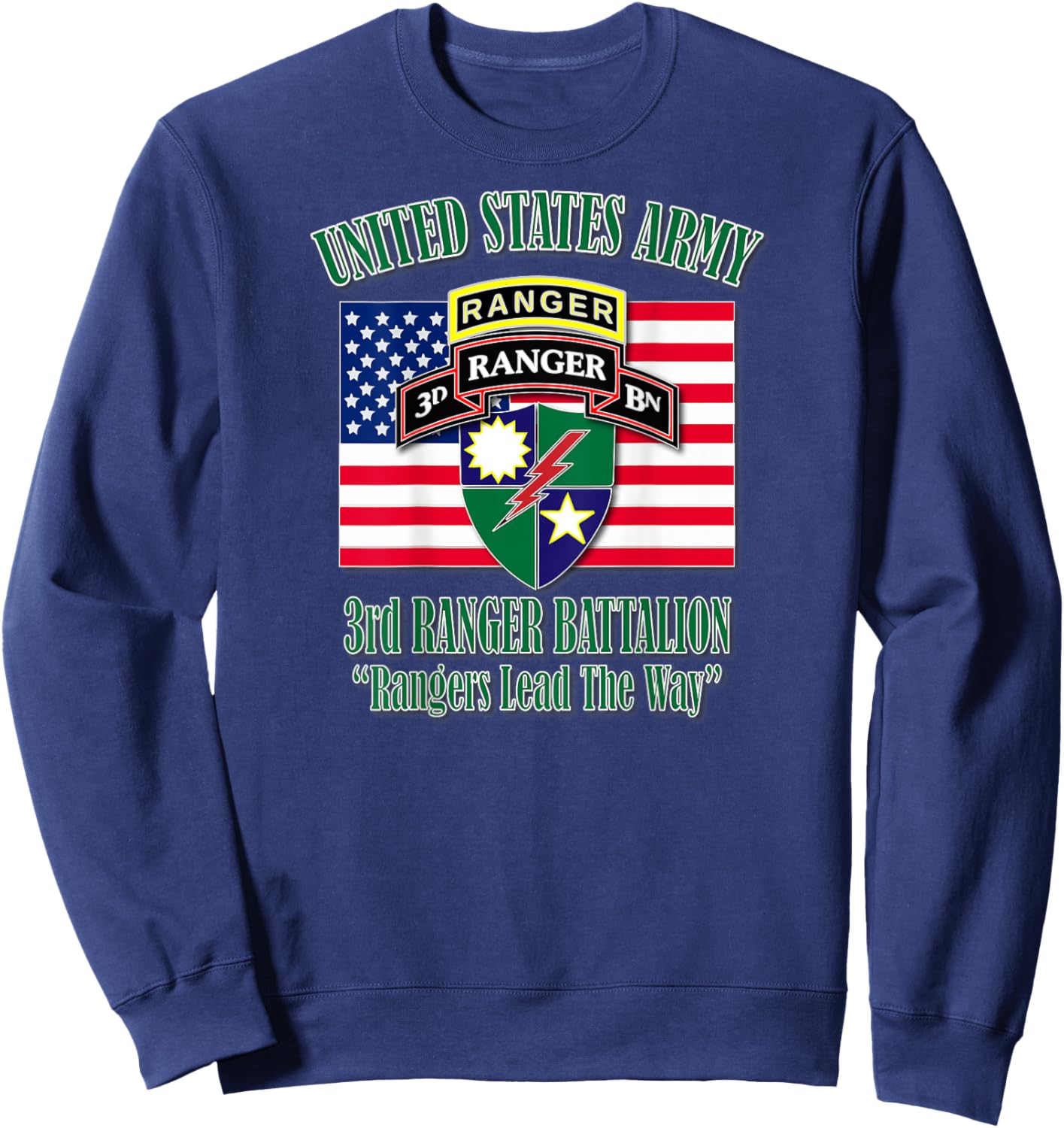 3rd Ranger Battalion (Back Design) Sweatshirt - Sweatshirt | Navy