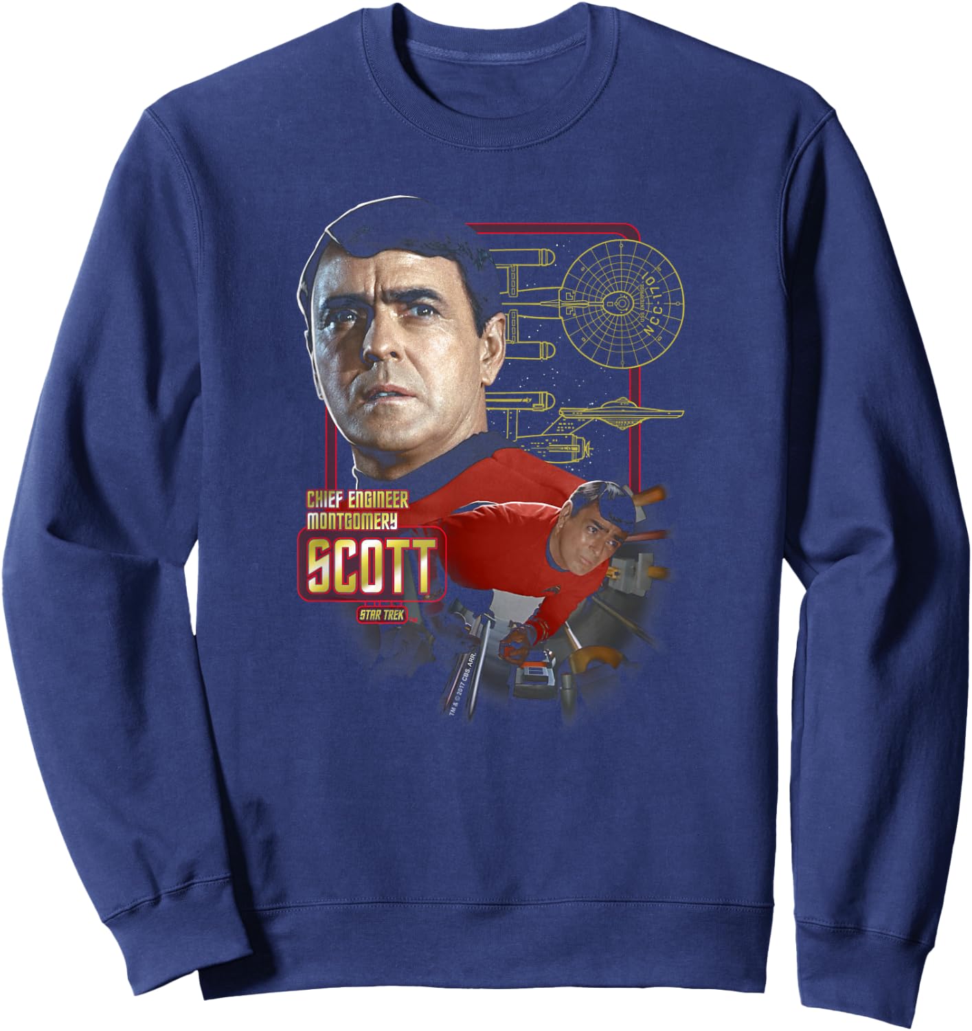 Star Trek Chief Engineer Scott Sweatshirt - Sweatshirt | Navy