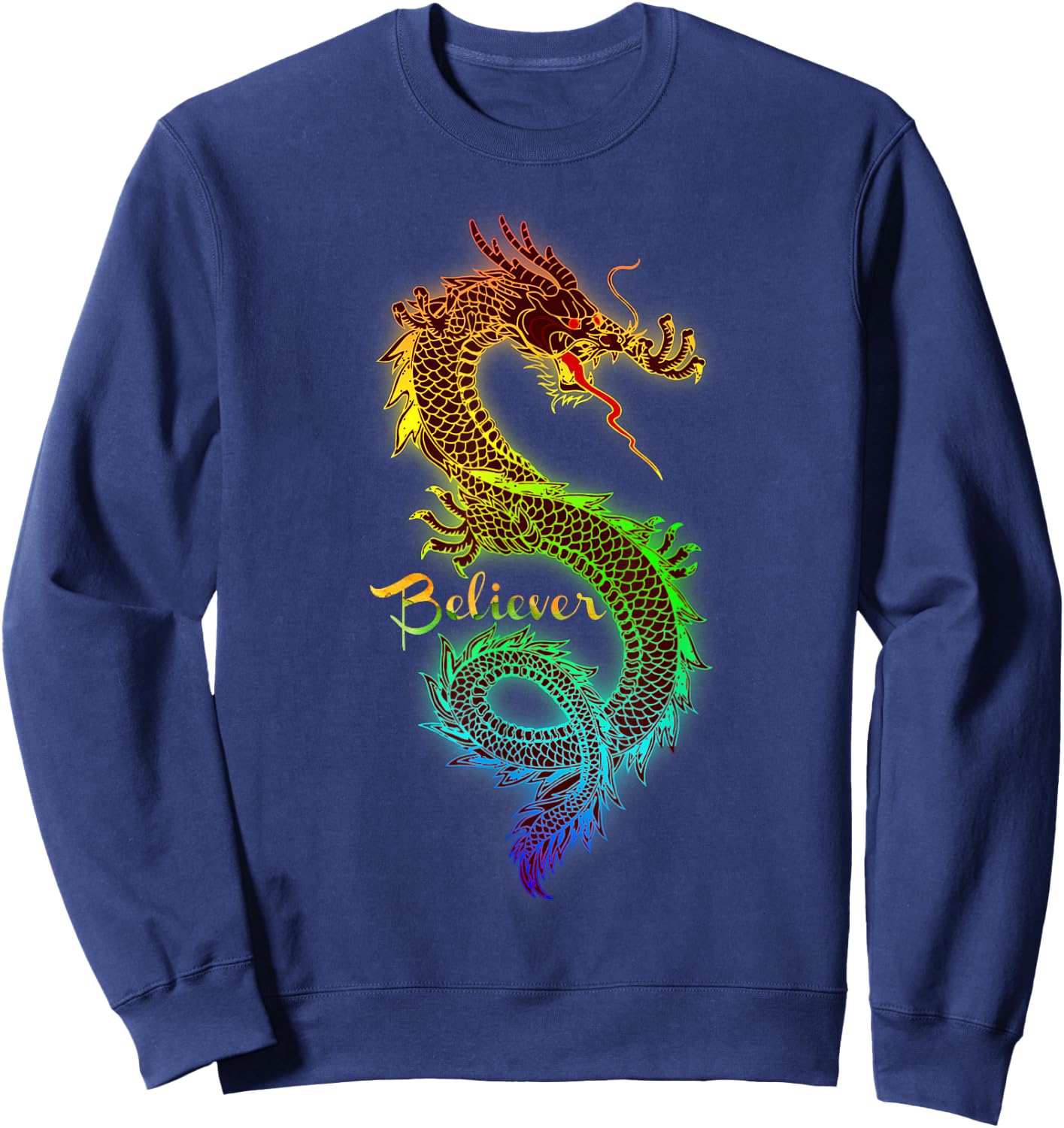 Dragon Believer - Imagine this Gift Dragon Fans Sweatshirt - Sweatshirt | Navy