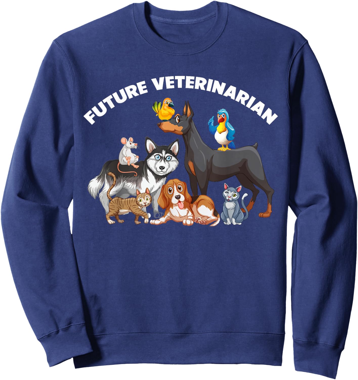 Future Veterinarian Gifts for Kids Boy Girl Vet Assistant Sweatshirt - Sweatshirt | Navy