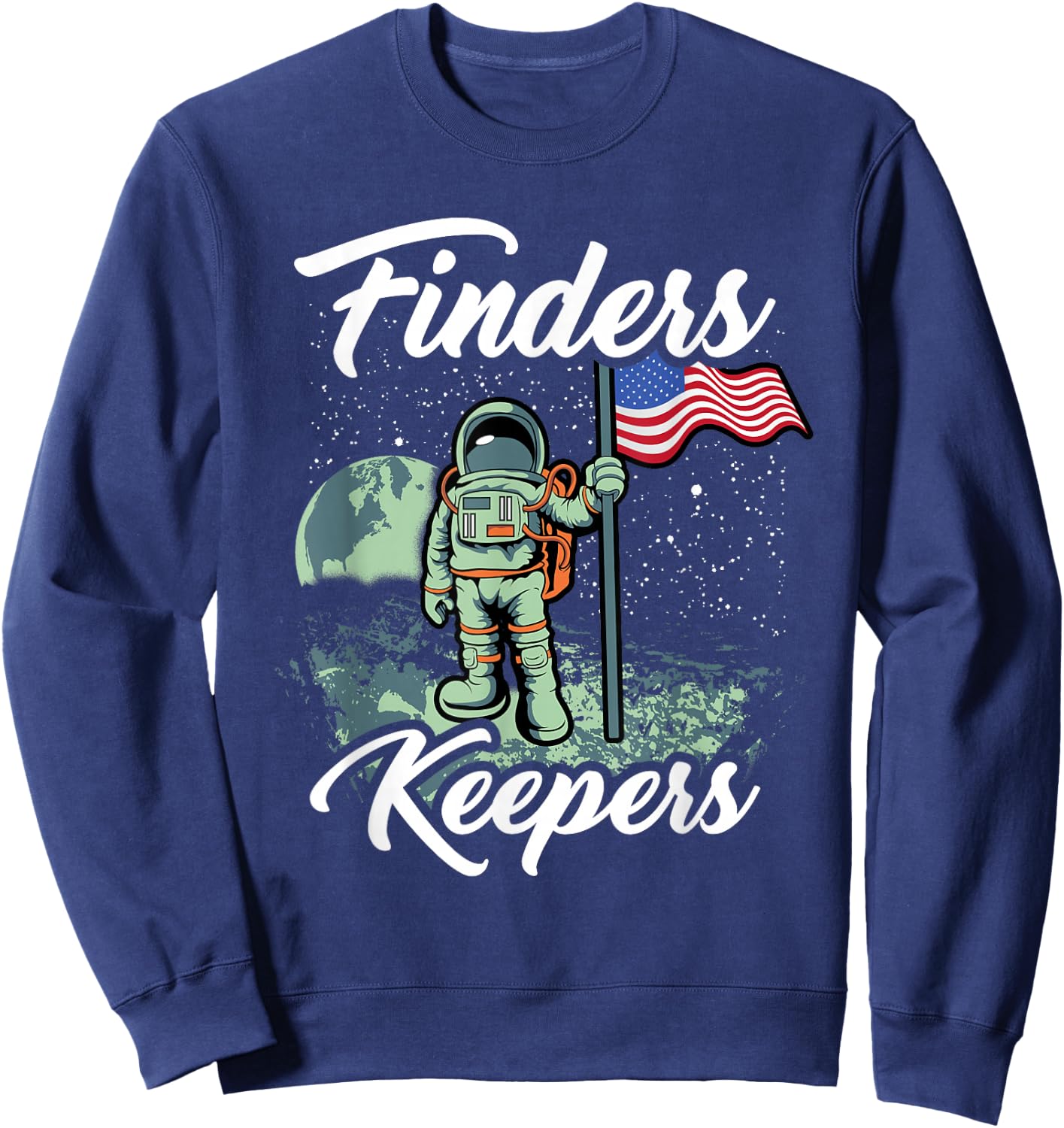 Finders Keepers USA Astronaut Moon Gift Sweatshirt - Sweatshirt | Navy