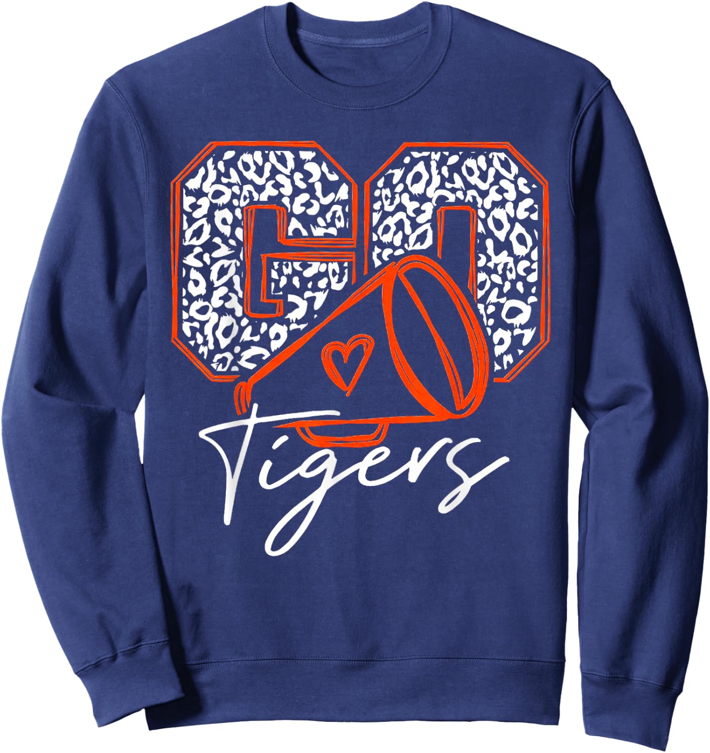 Go Cheer Tigers Football Sweatshirt - Sweatshirt | Navy