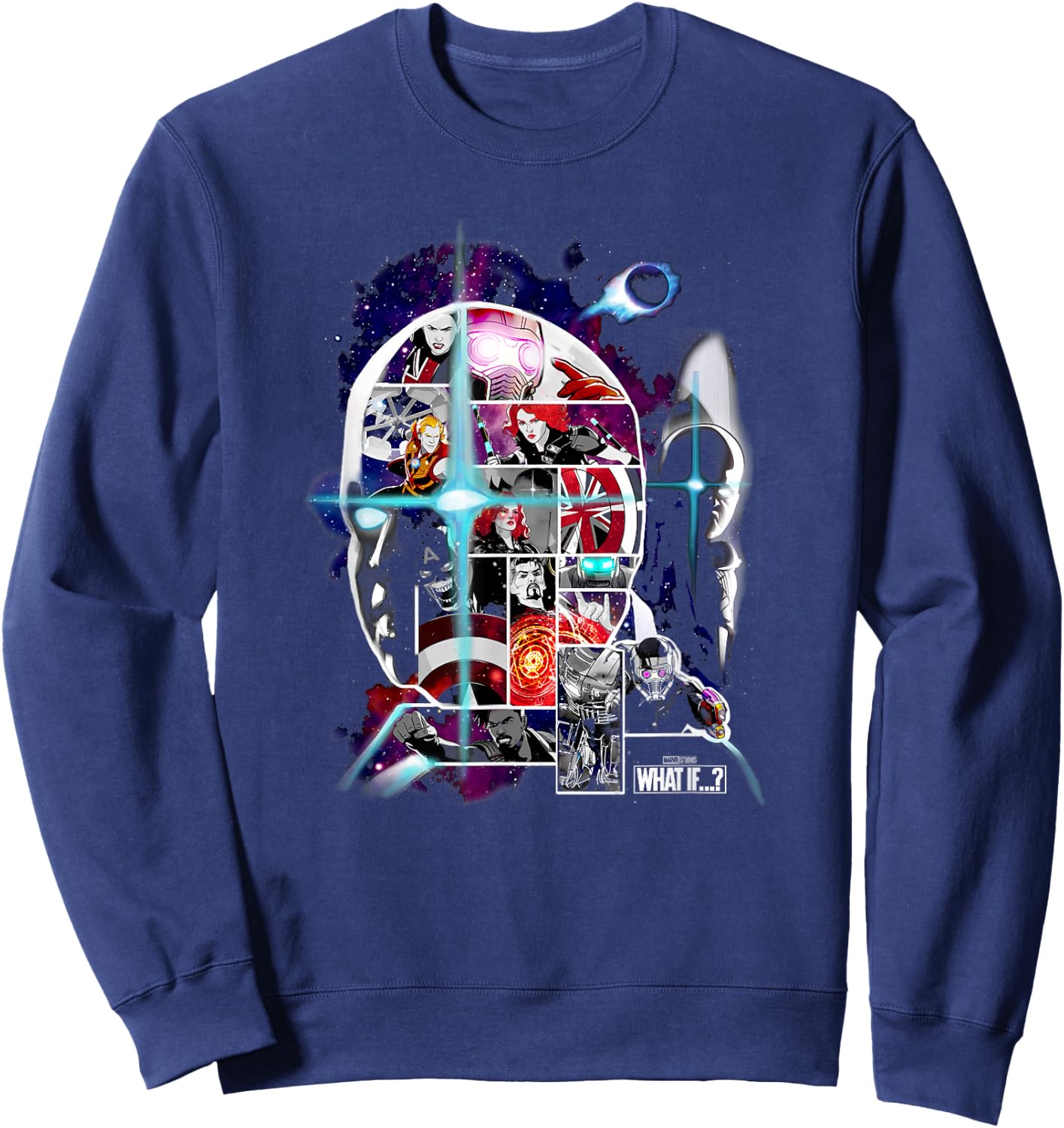 Marvel What If The Watcher Character Grid Fill Sweatshirt - Sweatshirt | Navy