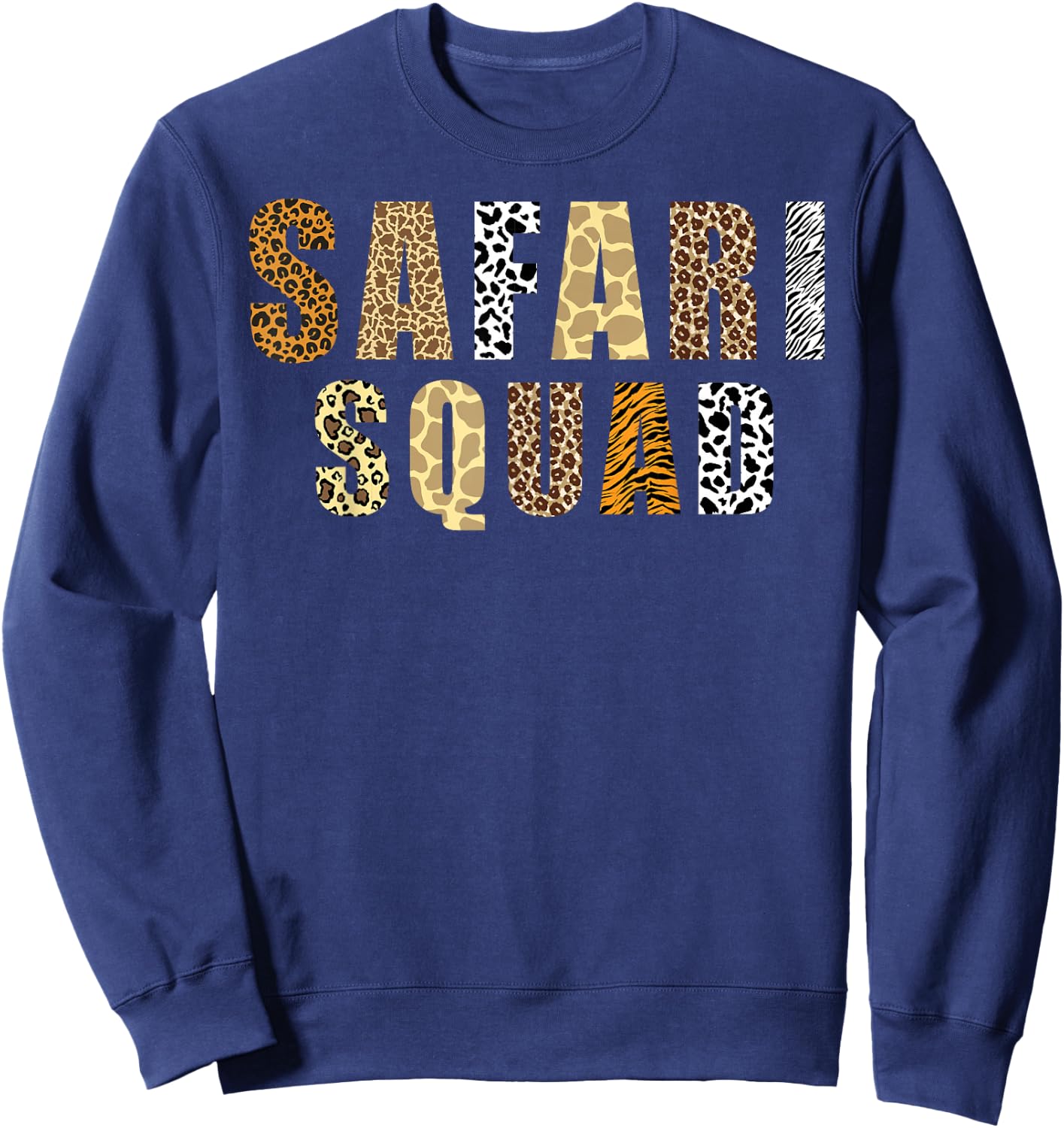 Cool Safari Women Zoologist African Animal Print Zoo Sweatshirt - Sweatshirt | Navy