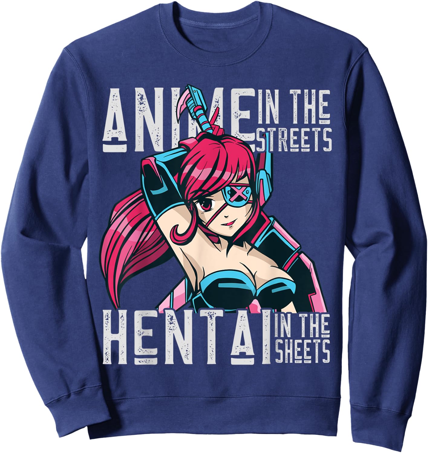 Anime Girls Hantai Shirts Uncensored Sweatshirt - Sweatshirt | Navy