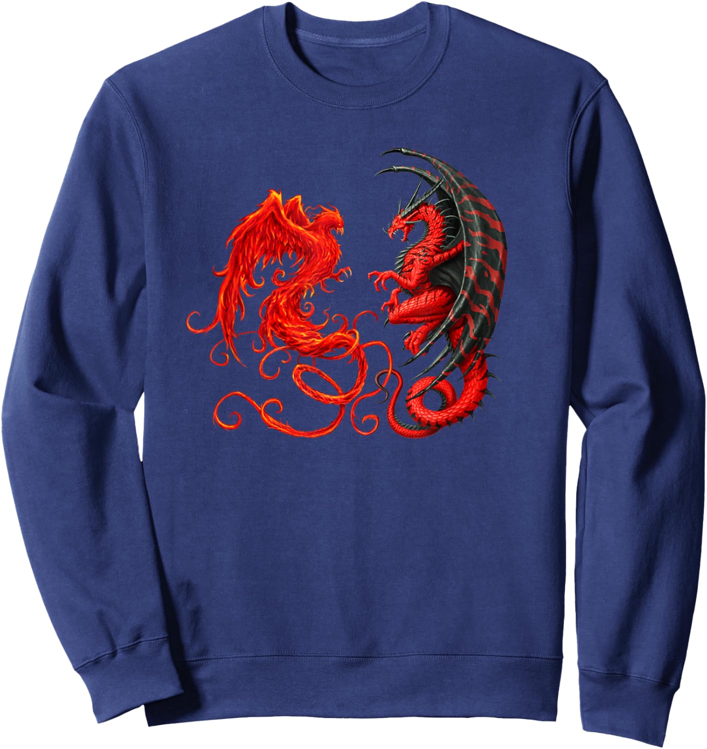 Rising Phoenix Fire And Dragon Sweatshirt - Sweatshirt | Navy