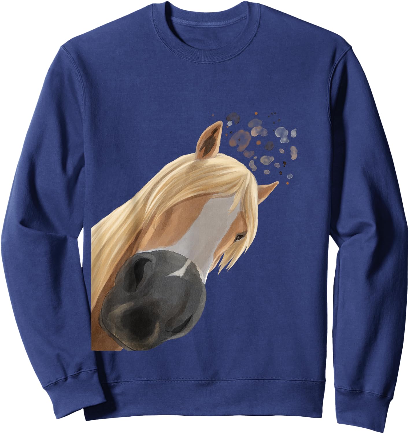 Funny Curious Haflinger Horse Sweatshirt - Sweatshirt | Navy