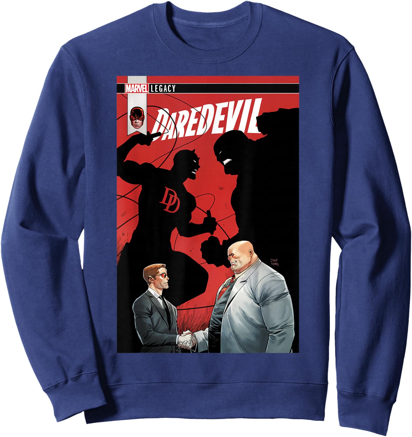 Marvel Daredevil Makes Deal with Kingpin Comic Small Sweatshirt - Sweatshirt | Navy