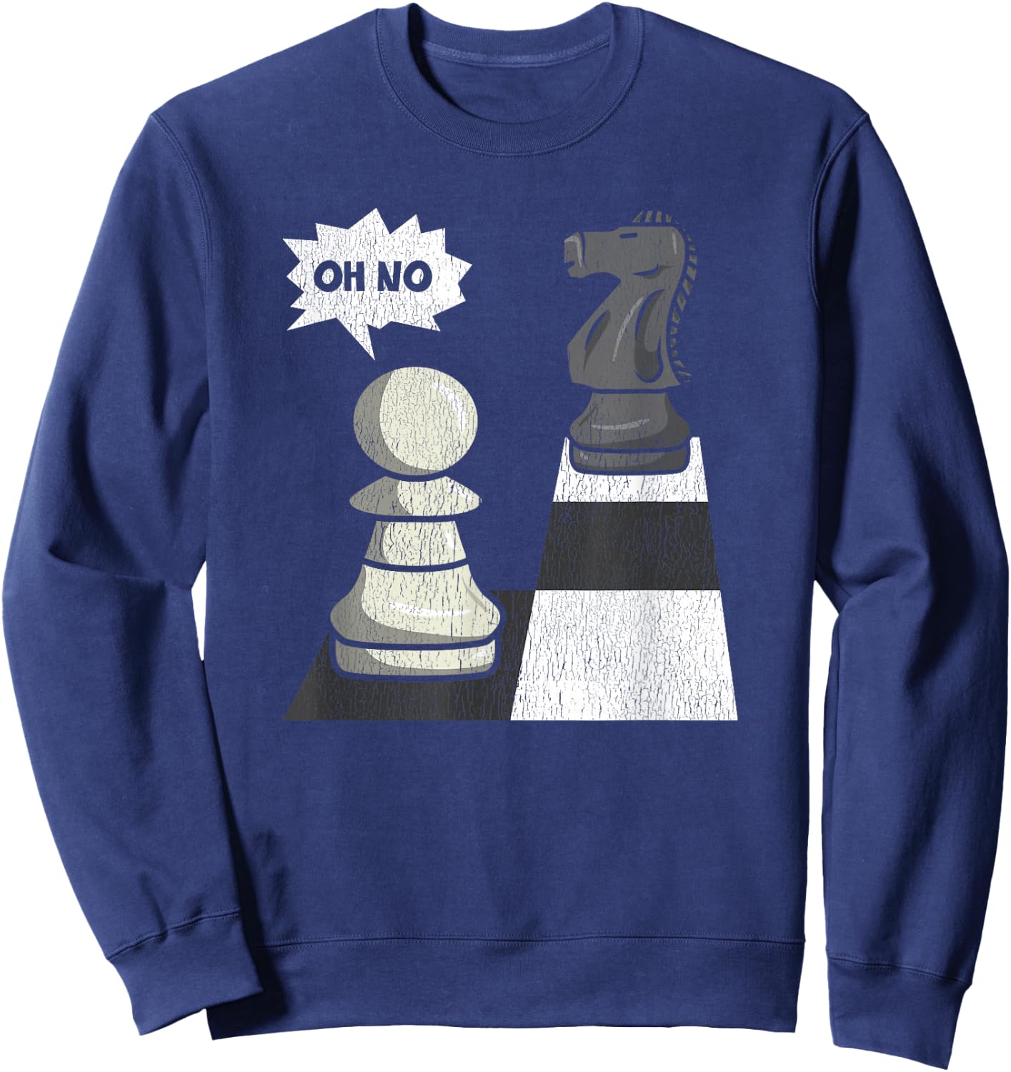 Chess Funny Move Knight To Pawn Funny Chess Player Sweatshirt - Sweatshirt | Navy