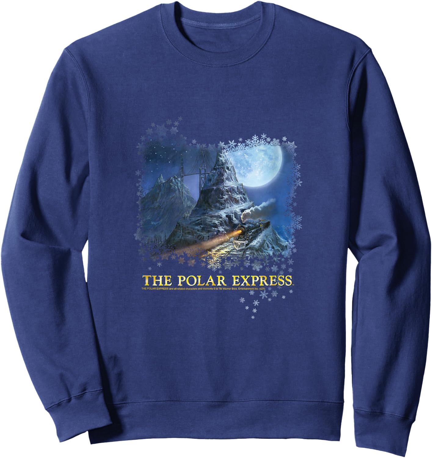 Polar Express Mountain Painting Sweatshirt - Sweatshirt | Navy