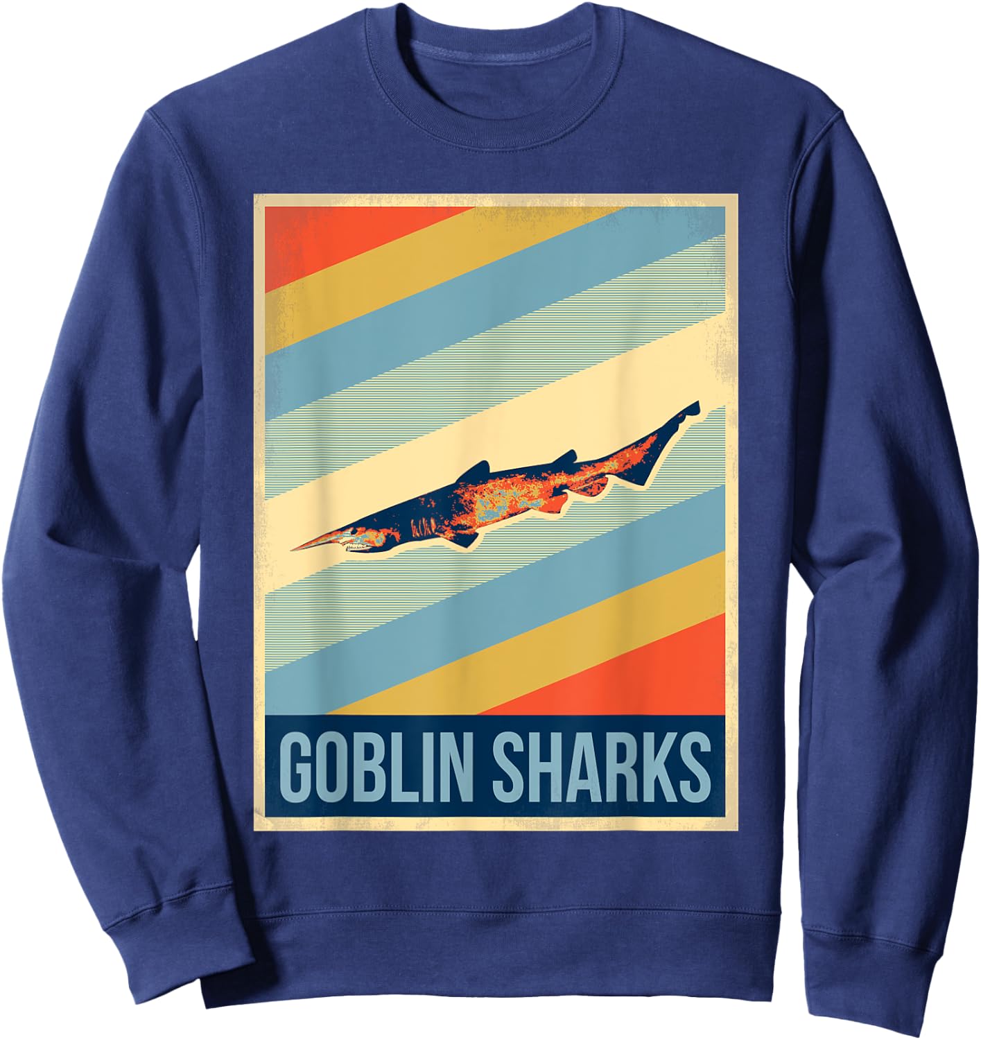 Vintage Goblin Sharks Sweatshirt - Sweatshirt | Navy