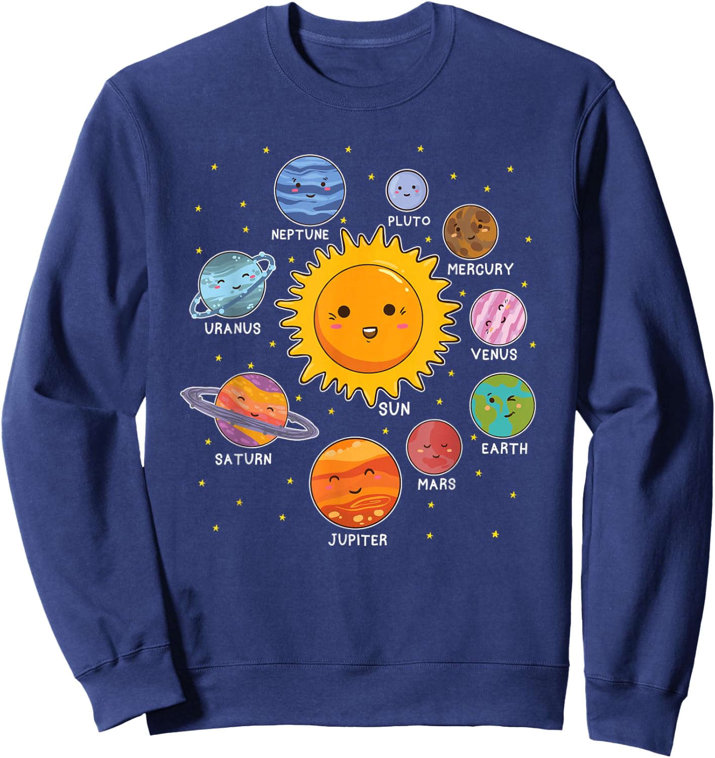 Solar System Planet Space Planets Boys Girls Toddlers Sweatshirt - Sweatshirt | Navy