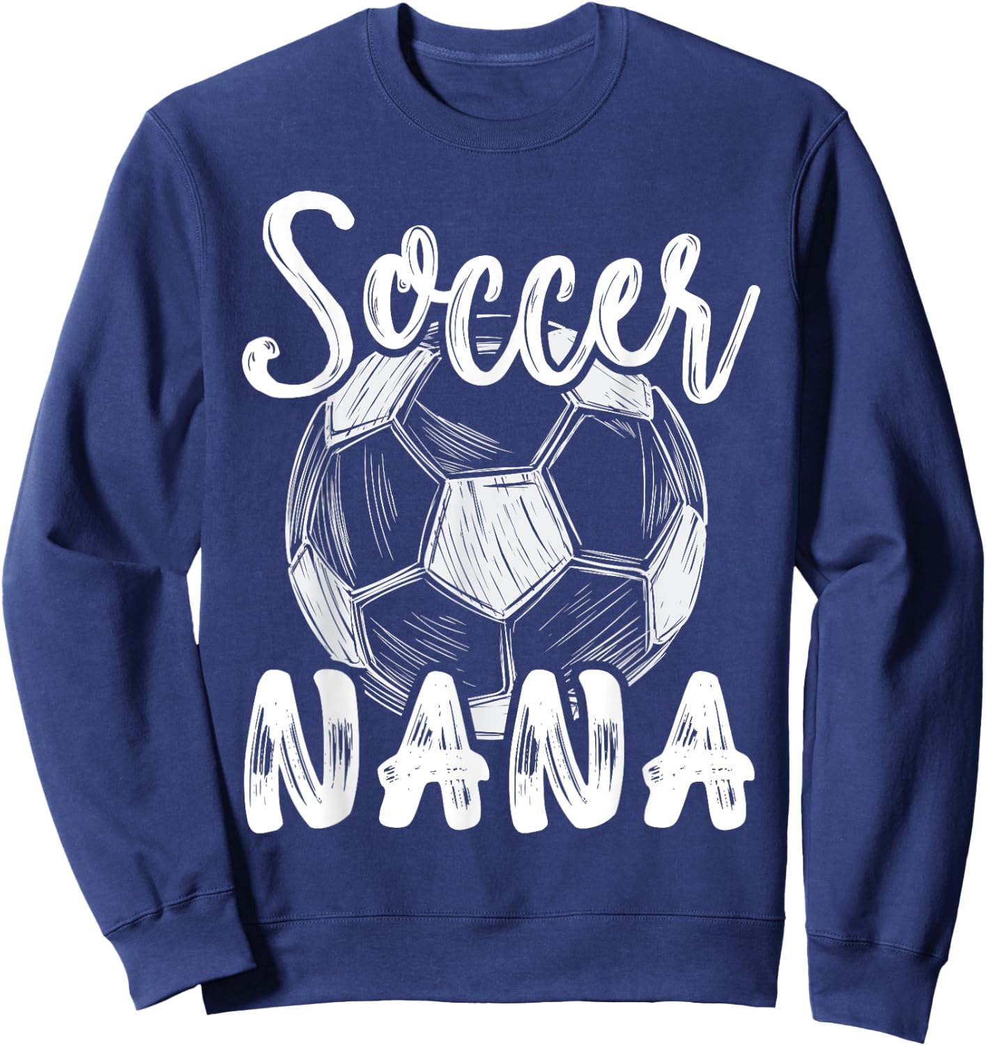 Soccer Nana Women Family Matching Team Player Soccer Ball Sweatshirt - Sweatshirt | Navy