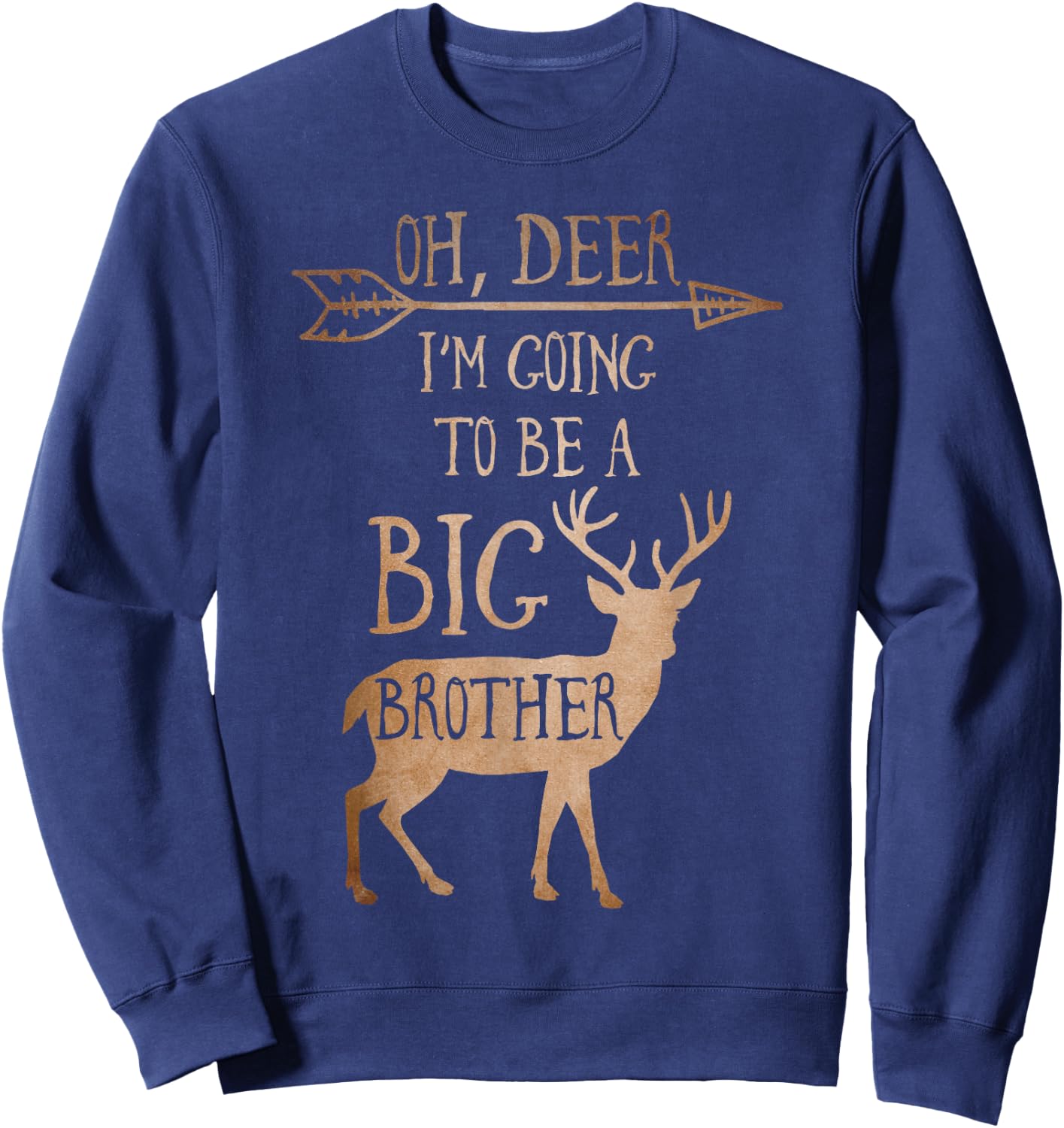 Oh Deer Im Going to Be a Big Brother Christmas Sweatshirt - Sweatshirt | Navy
