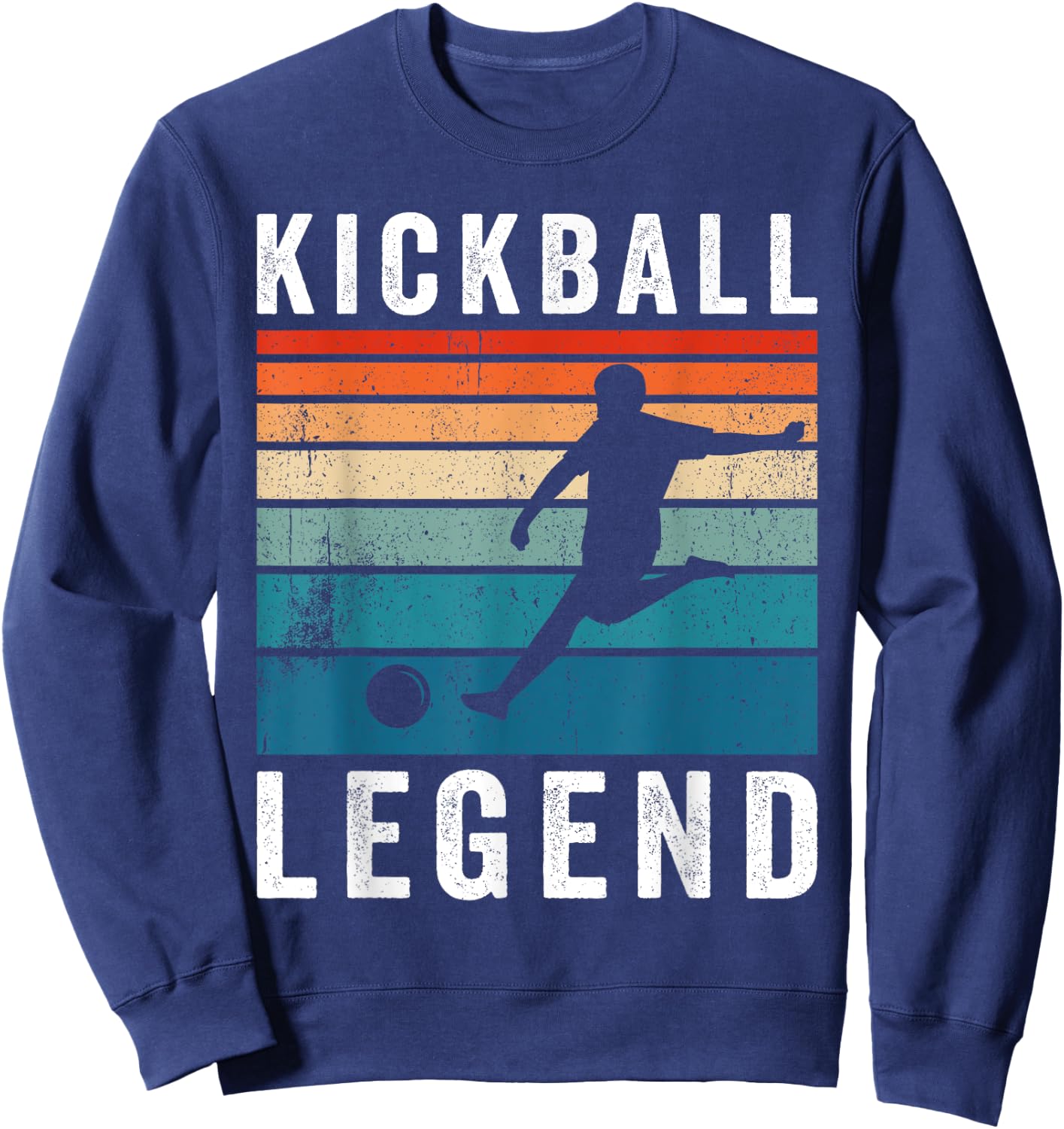 Kickball Legend Funny Kickball Player Retro Kickball Sweatshirt - Sweatshirt | Navy