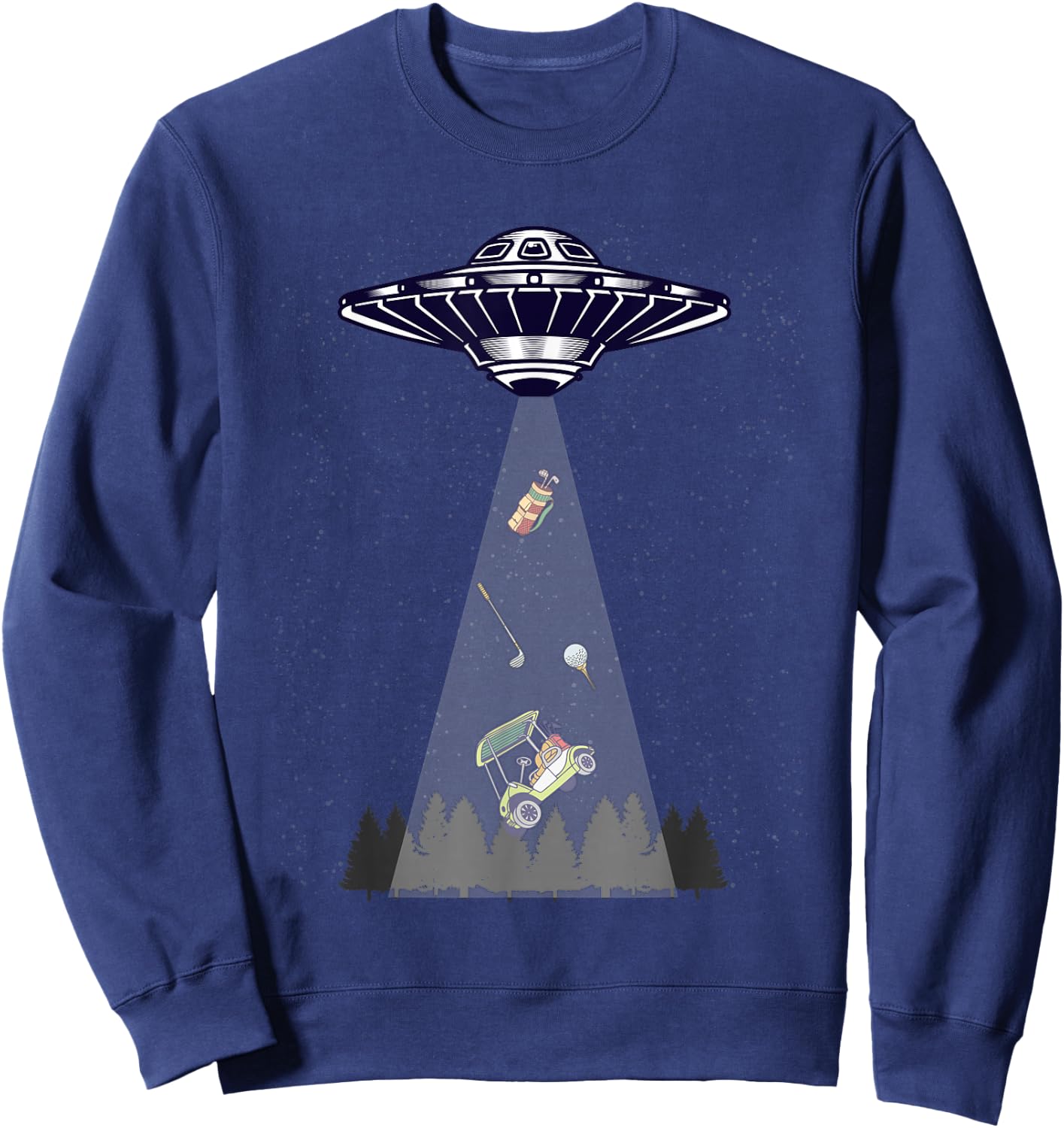Funny Ufo Golfing Alien Abduction Golf Lover Sweatshirt - Sweatshirt | Navy