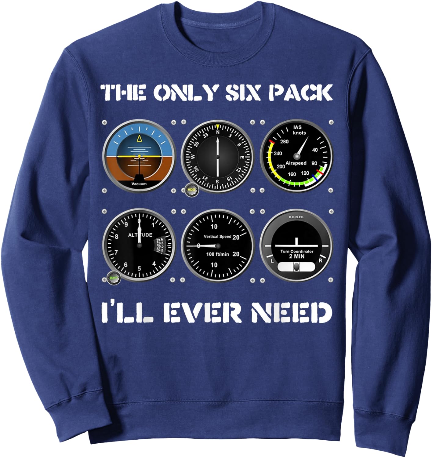 Funny Airplanes Pilot Commercial Pilots Gift Sweatshirt - Sweatshirt | Navy