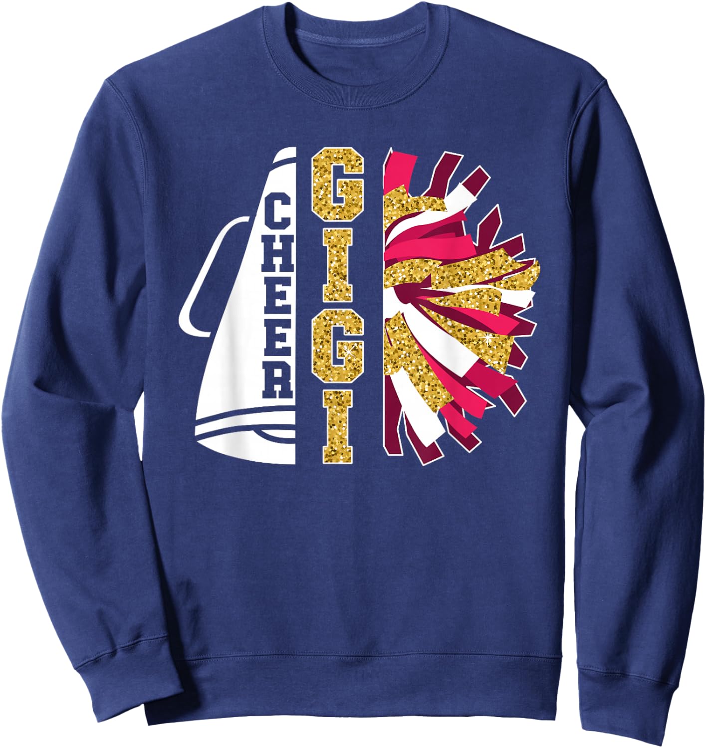 Cute Cheer Gigi Of A Cheerleader Gigi Grandma Sweatshirt - Sweatshirt | Navy