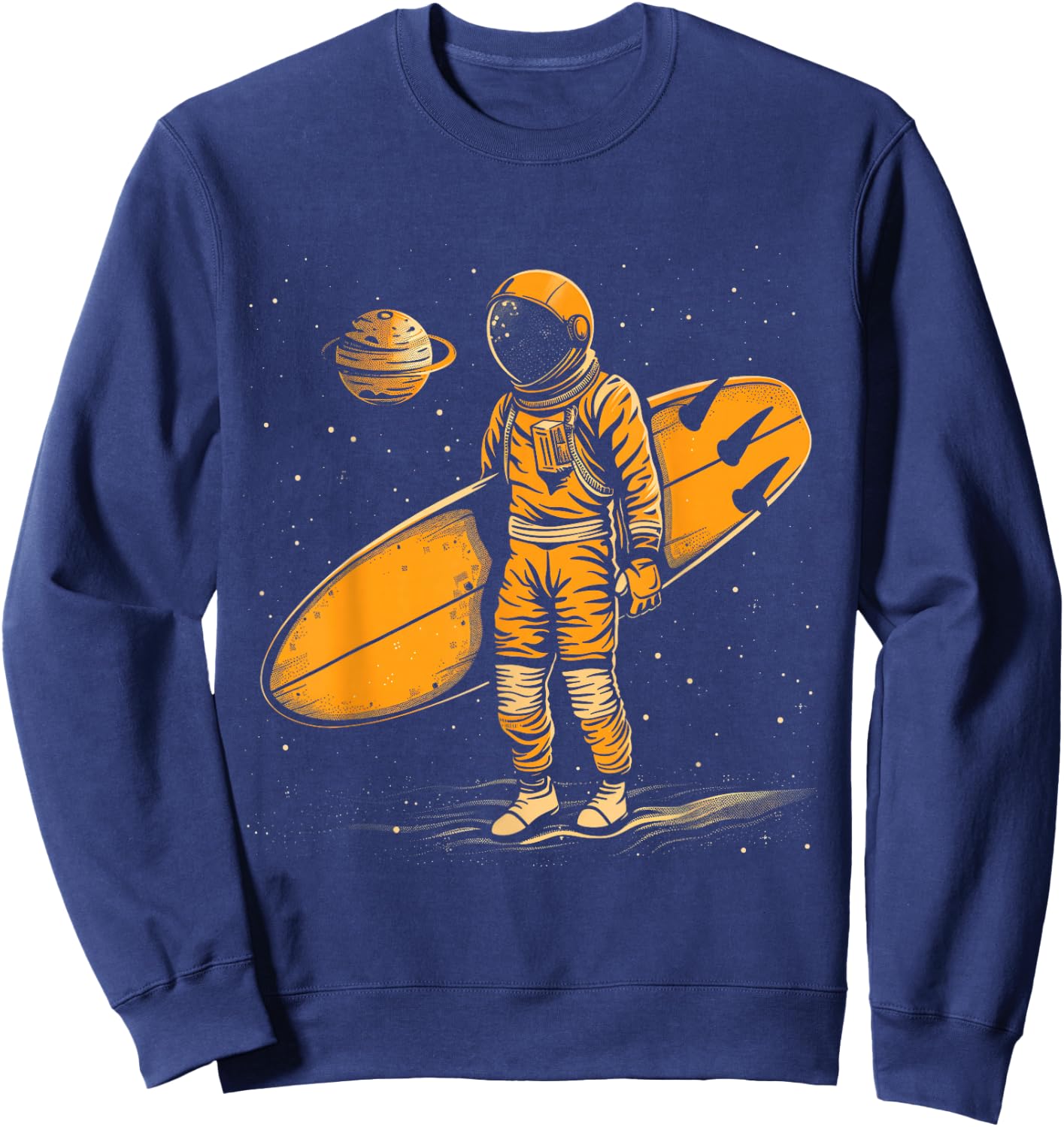 Surfer Astronaut Space Surfing Funny Surf Sweatshirt - Sweatshirt | Navy