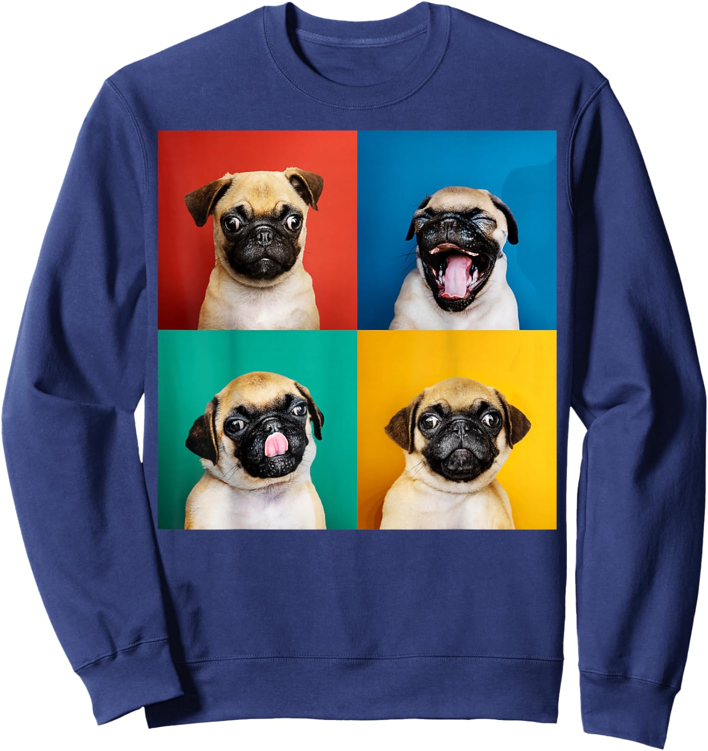 Pug Puppy Portrait Photos Carlino for Dog Lovers Small Sweatshirt - Sweatshirt | Navy