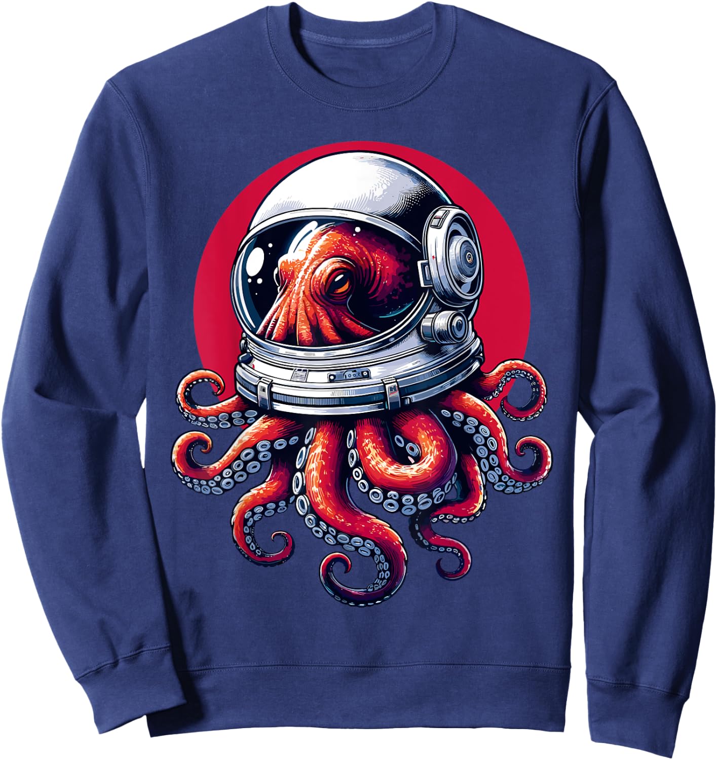 Sci-Fi Octopus Astronaut Octo-naut Astro-pus Sweatshirt - Sweatshirt | Navy