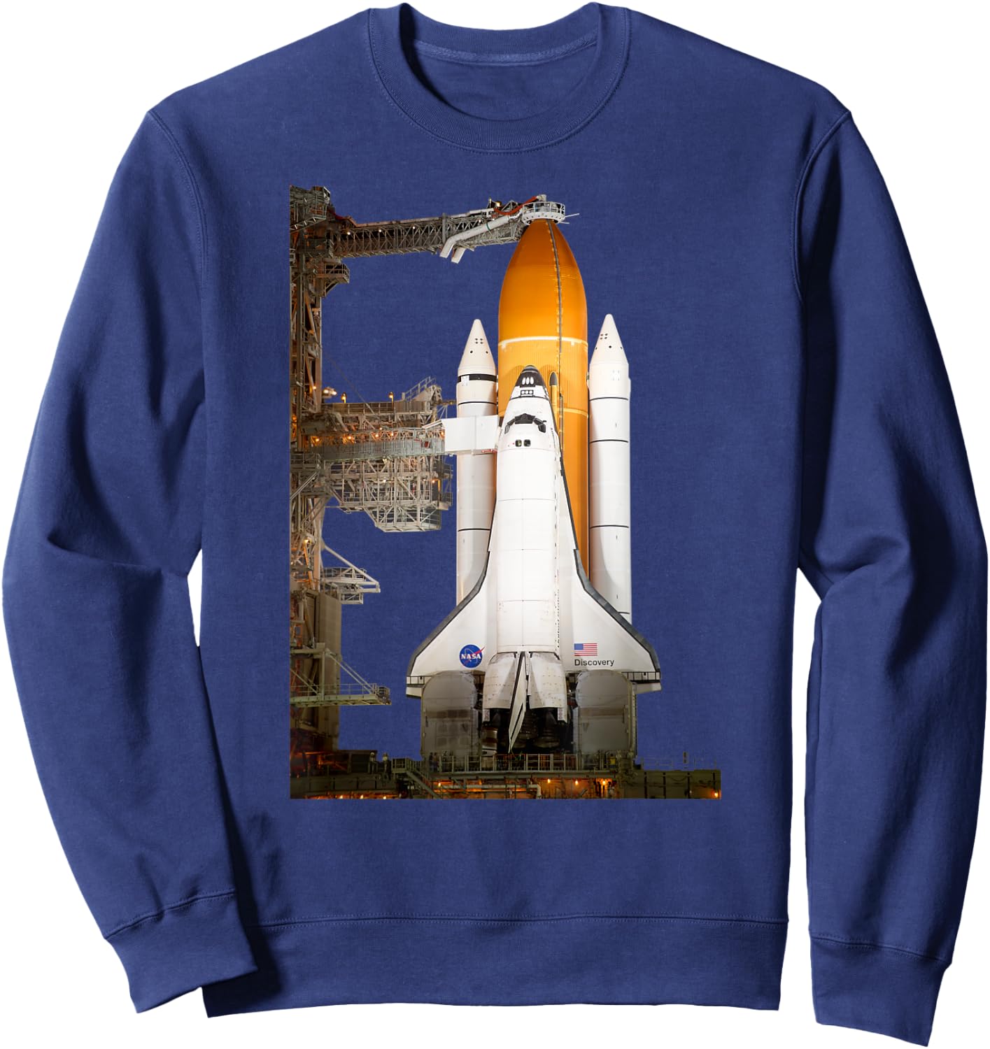 Space Shuttle Discovery Launch Pad Space Explorer Sweatshirt - Sweatshirt | Navy