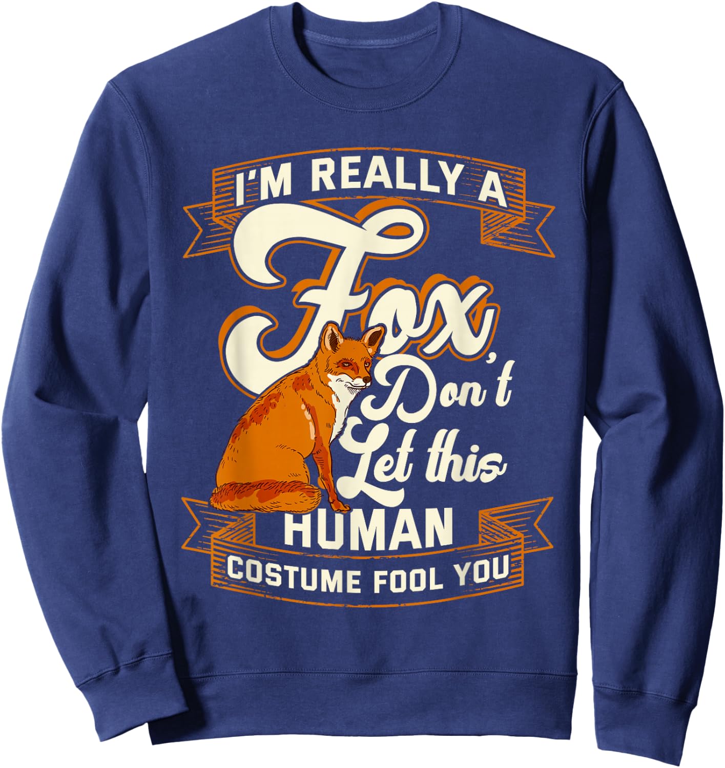 Fox Foxes Smart and Kids Women Sweatshirt - Sweatshirt | Navy