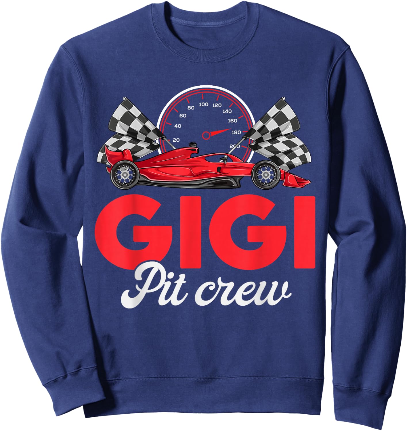 Race Car Gigi Of The Birthday Boy Shirt, Gigi Pit Crew Sweatshirt - Sweatshirt | Navy