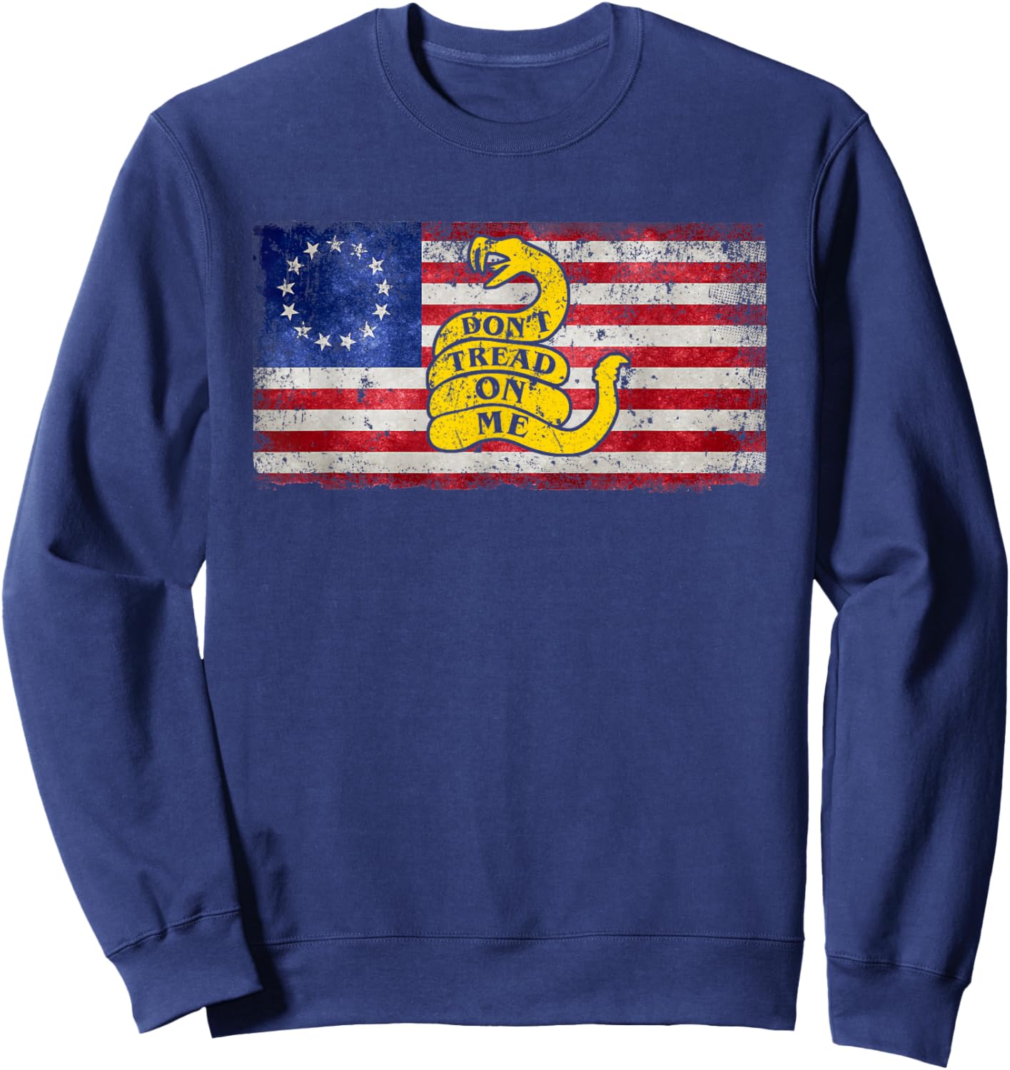 Betsy Ross Flag Dont Tread Patriotic on Me Women Sweatshirt - Sweatshirt | Navy