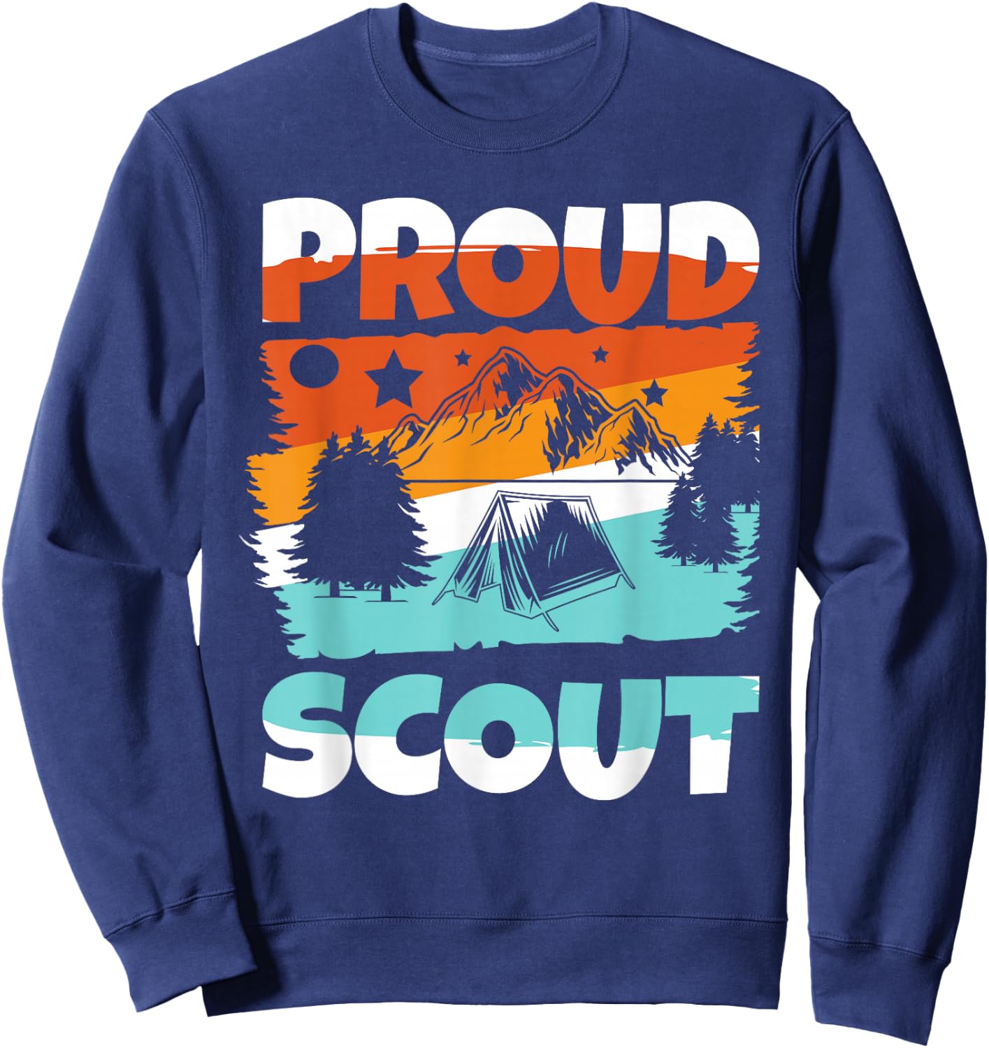 Proud Scout Leader Scouting Gear Cub Camping Sweatshirt - Sweatshirt | Navy