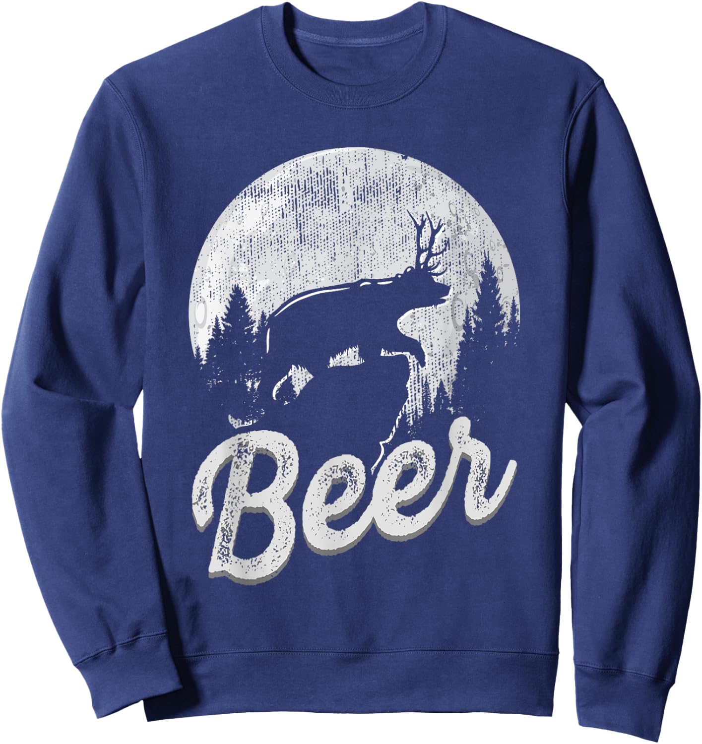 Bear Deer Beer Shirt Men Women Day Drinking Adult Humor Gift Sweatshirt - Sweatshirt | Navy