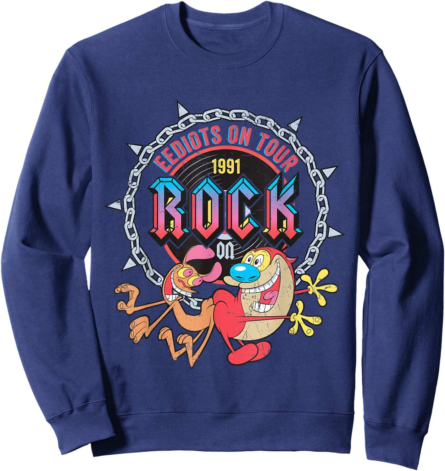 Ren & Stimpy Eediots On Tour Sweatshirt - Sweatshirt | Navy