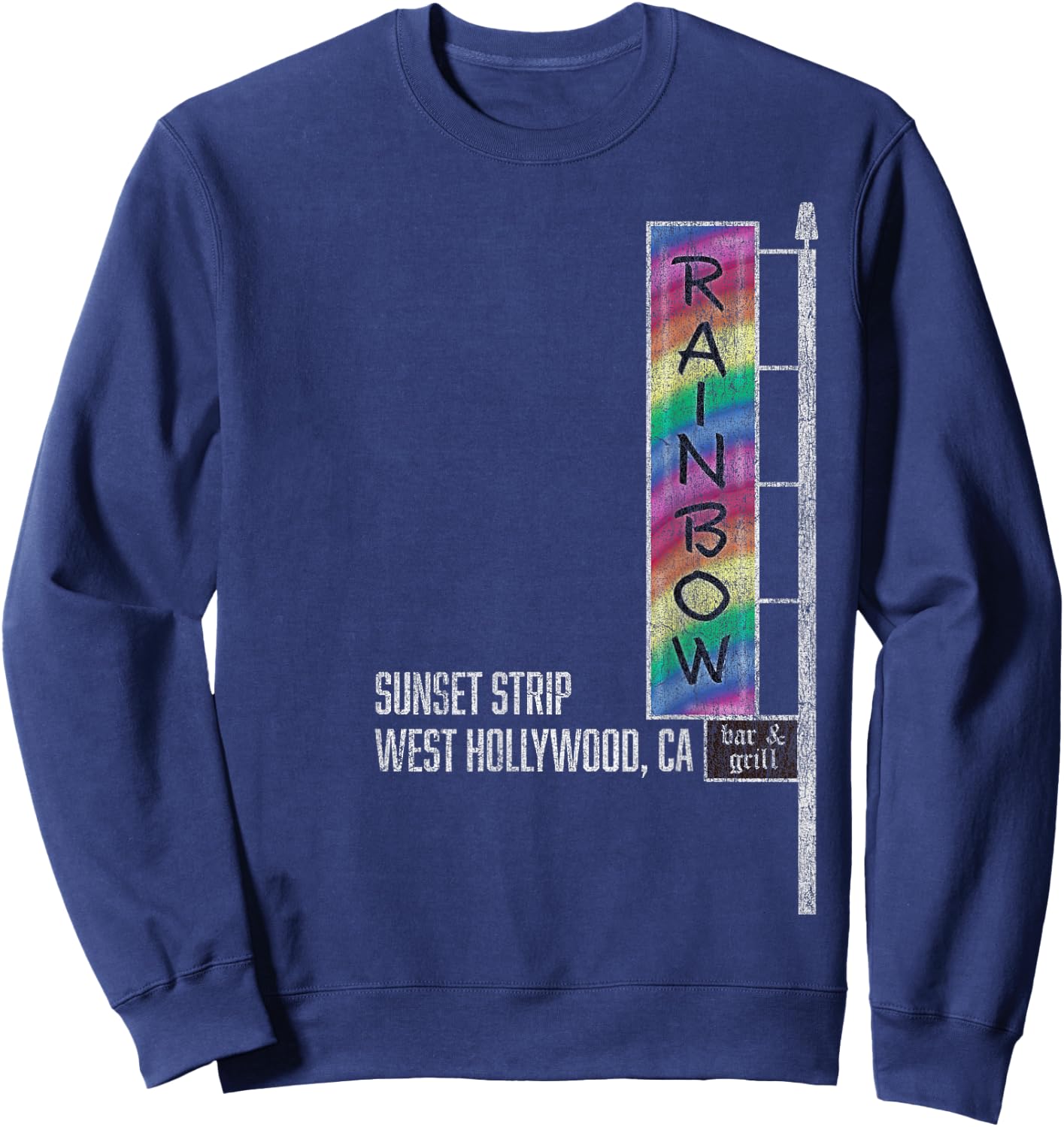 Glam Rock Legends - Rainbow Bar and Grill Sweatshirt - Sweatshirt | Navy