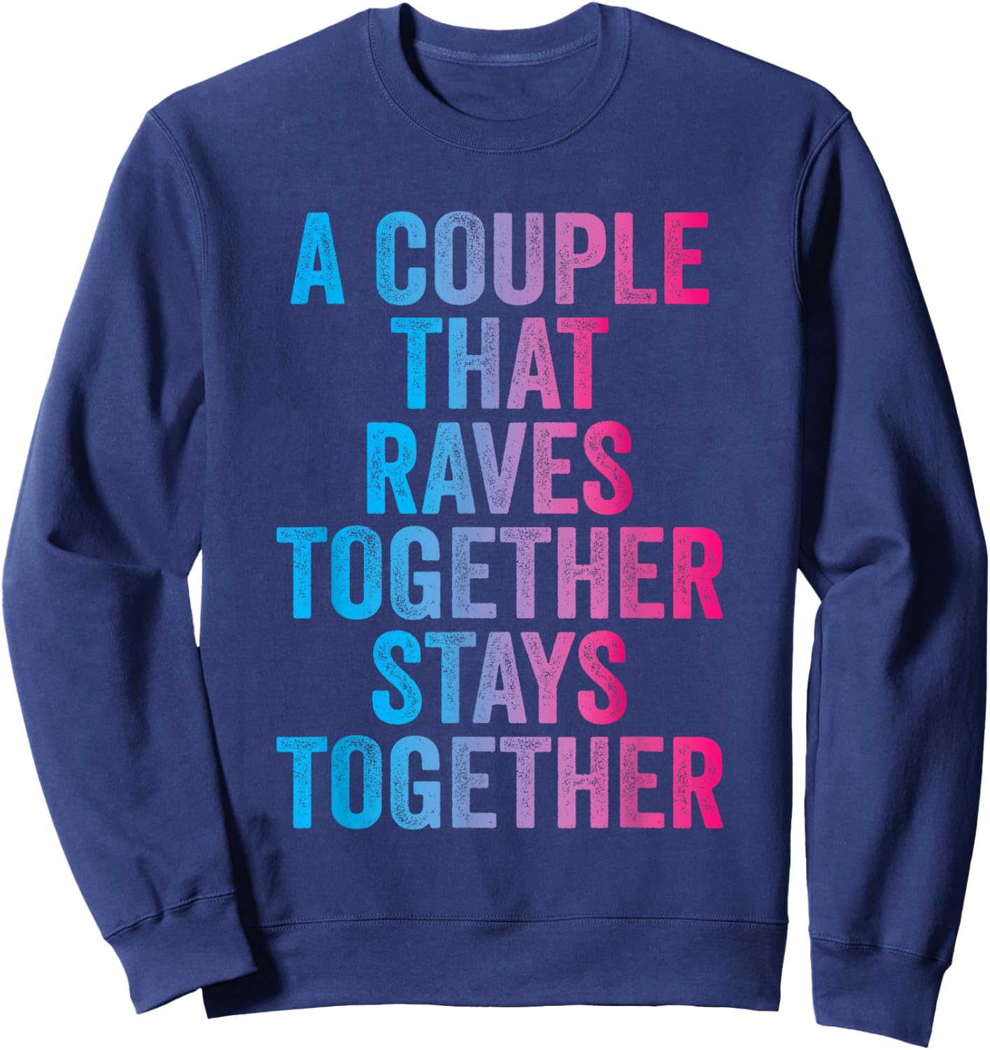 Rave Couple Matching EDM Dance Music Festival Trippy Sweatshirt - Sweatshirt | Navy