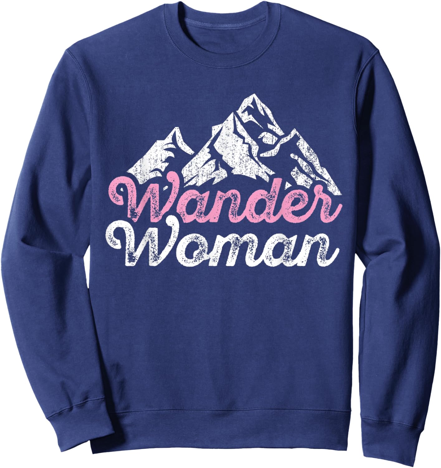 Wander Woman Mountain Camping Hiking Girls Outdoor Forest Sweatshirt - Sweatshirt | Navy