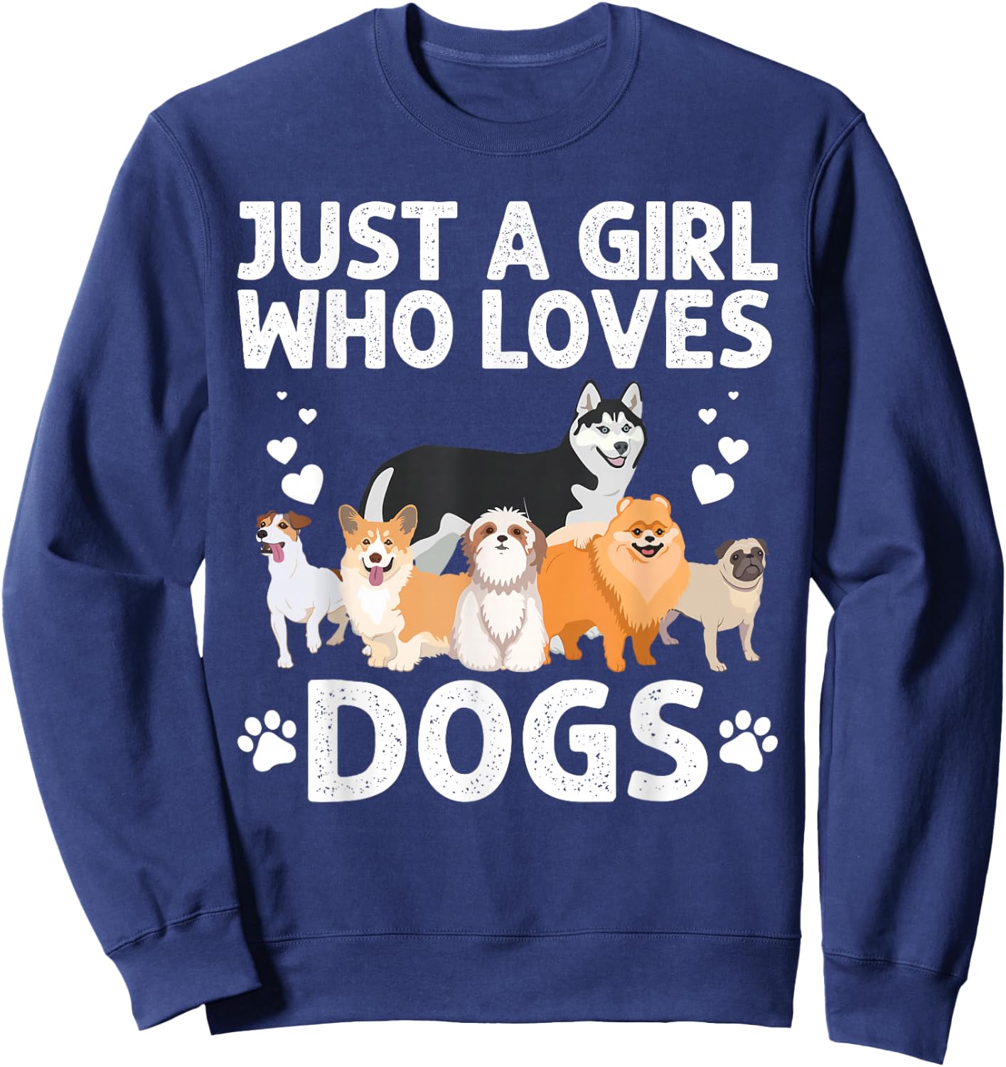 Cool Dog Lover Girls Groomer Handler Dog Lady Sweatshirt - Sweatshirt | Navy