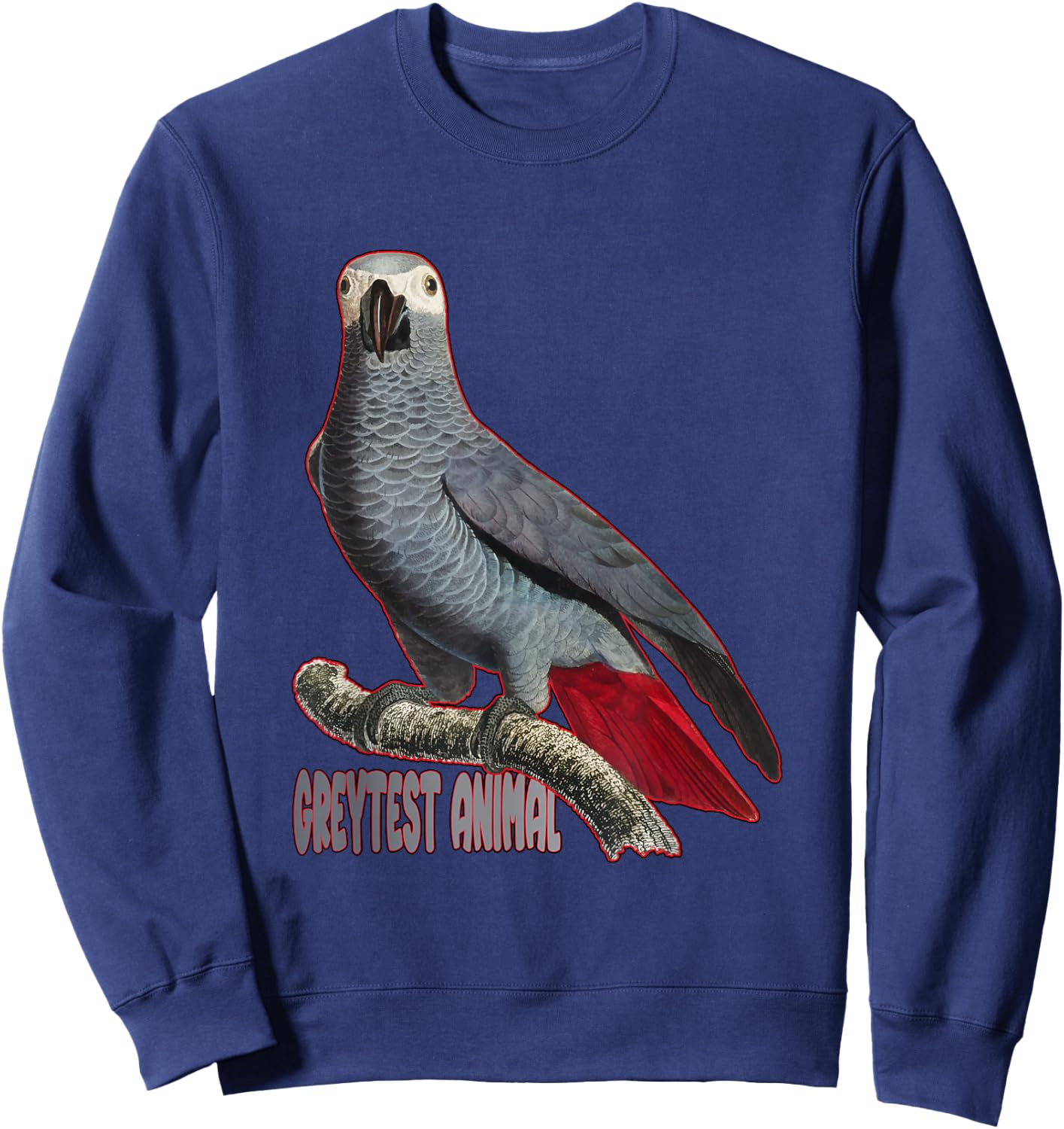 Greytest Animal African Grey Parrot Sweatshirt - Sweatshirt | Navy