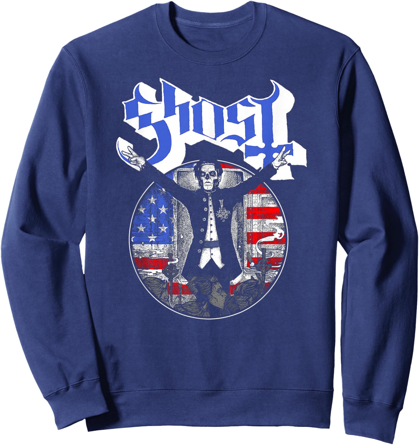 Ghost - Papa Emeritus III Election Sweatshirt - Sweatshirt | Navy