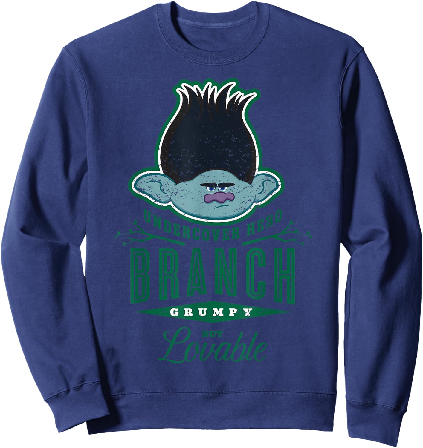 DreamWorks Trolls Branch Grumpy But Lovable Sweatshirt - Sweatshirt | Navy