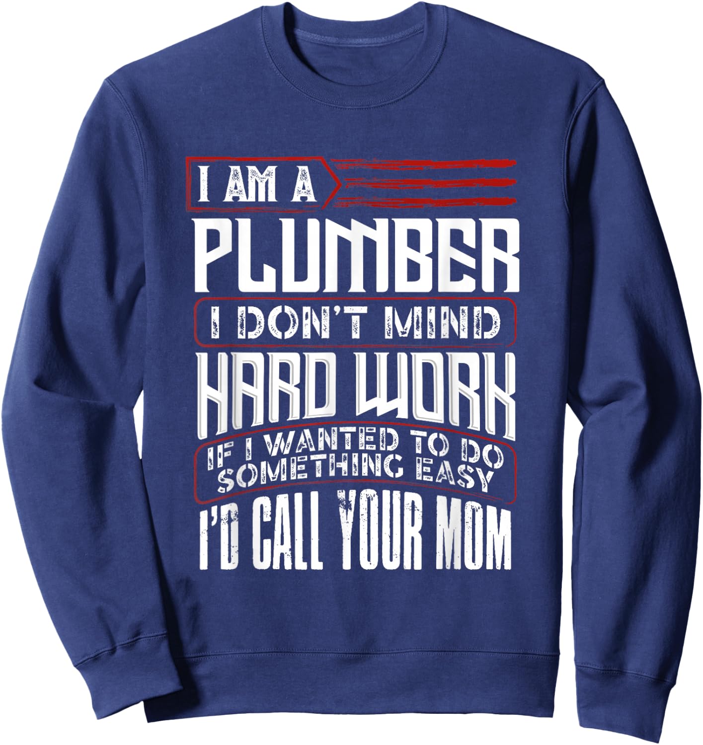 Plumber Dad Plumbing Men Father's Day Sweatshirt - Sweatshirt | Navy