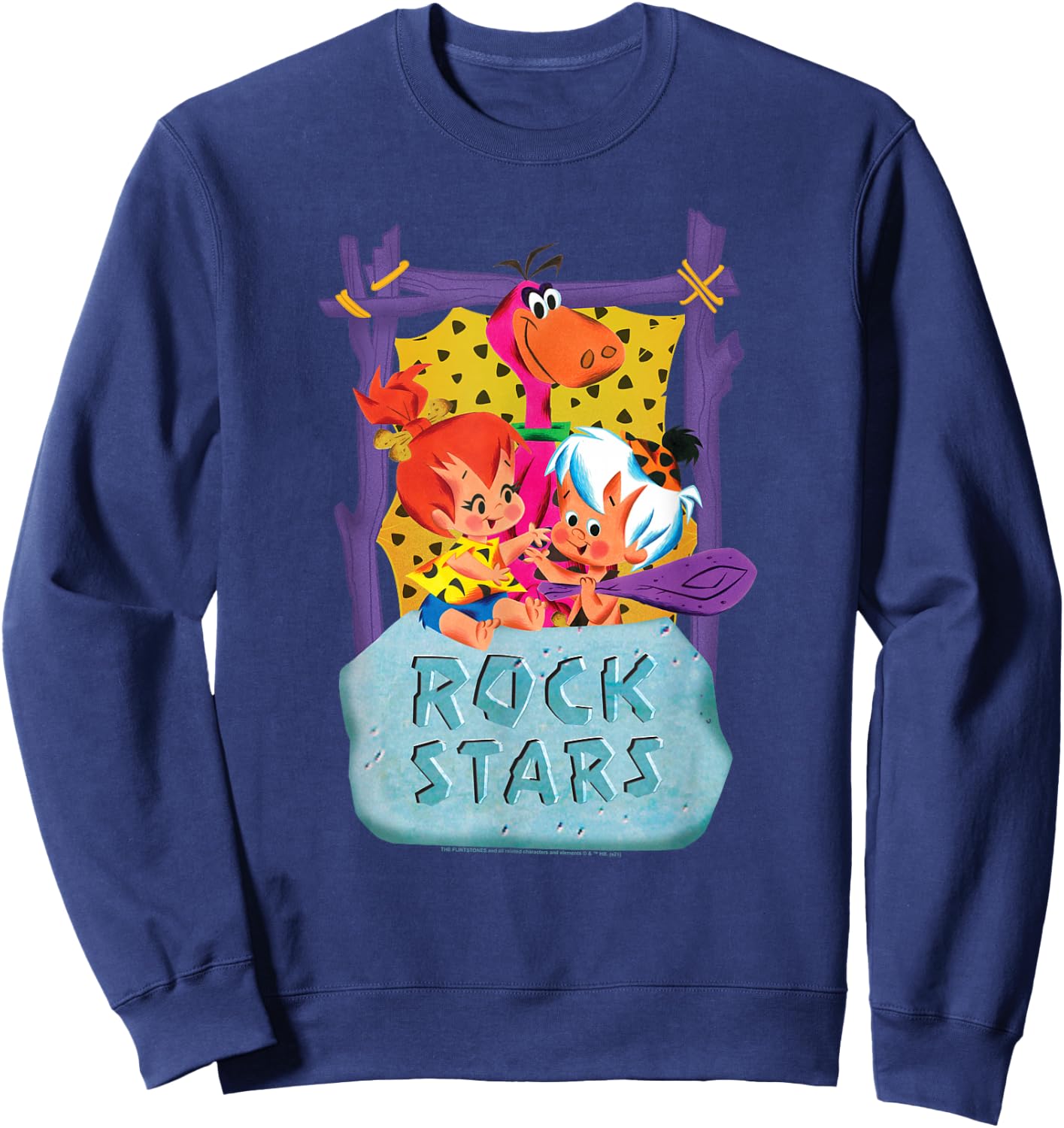 The Flintstones Pebbles and Bam Bam Rock Stars Sweatshirt - Sweatshirt | Navy