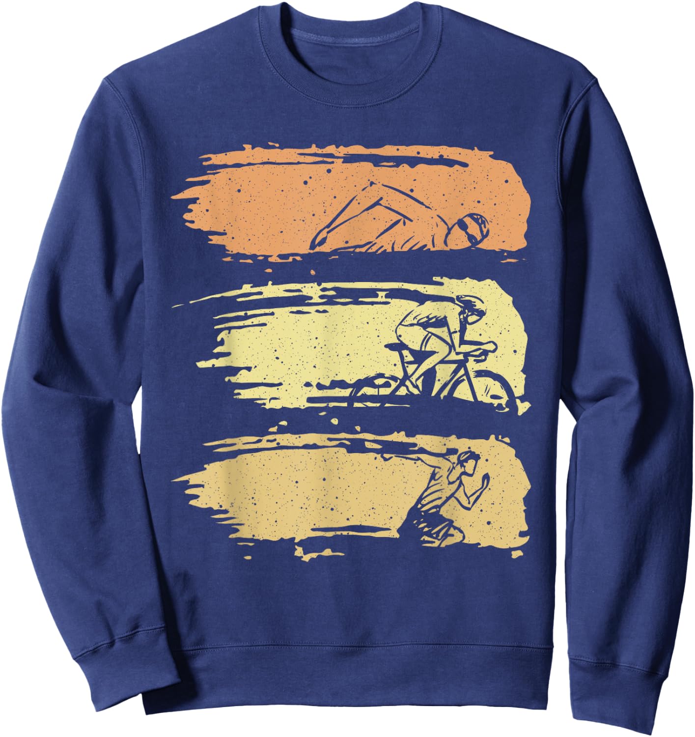 Cute Triathlon Design Women Triathlon Sport Lovers Sweatshirt - Sweatshirt | Navy