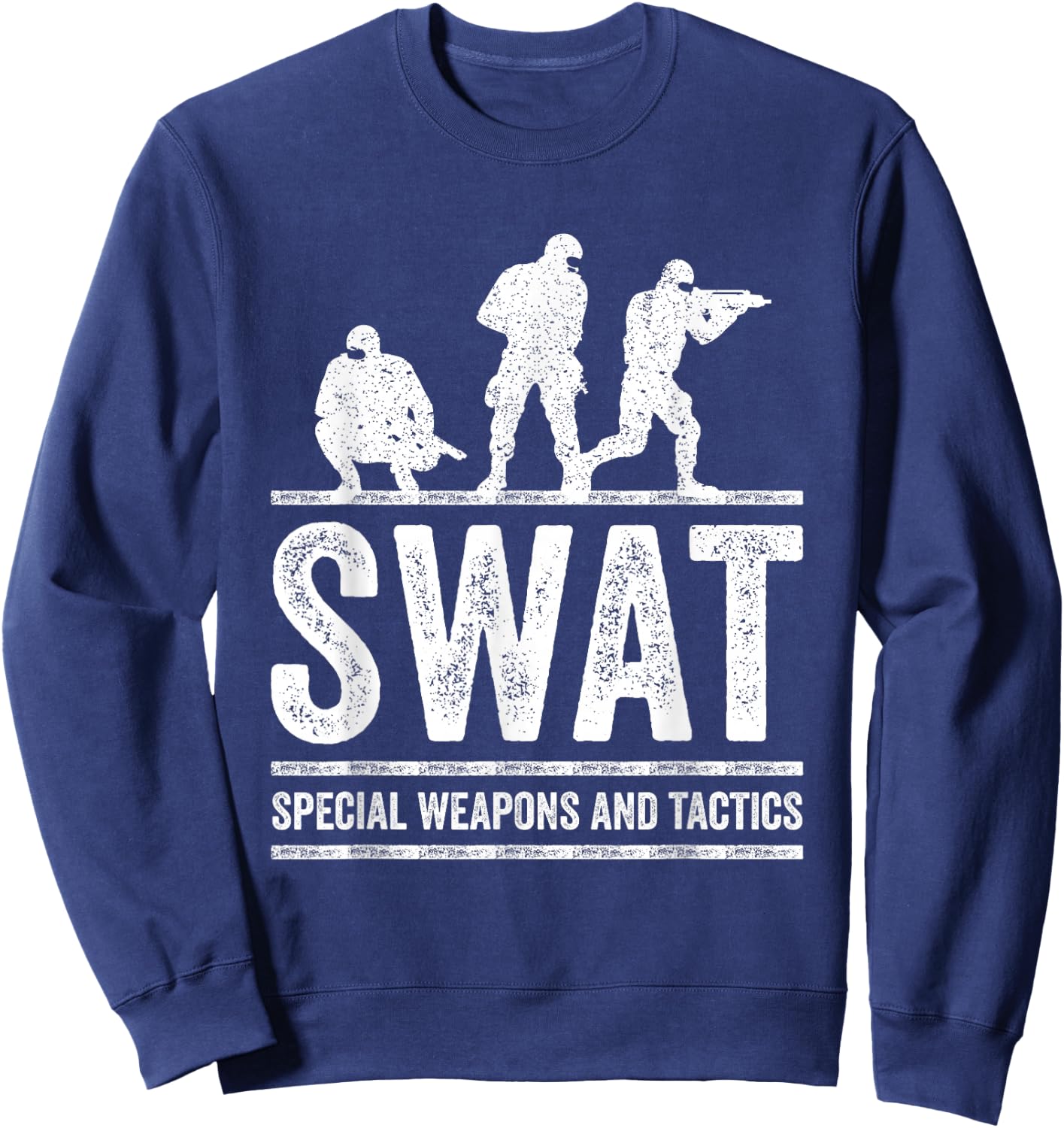 Retro SWAT Team Police Sheriff for Off Duty Cops Law Sweatshirt - Sweatshirt | Navy