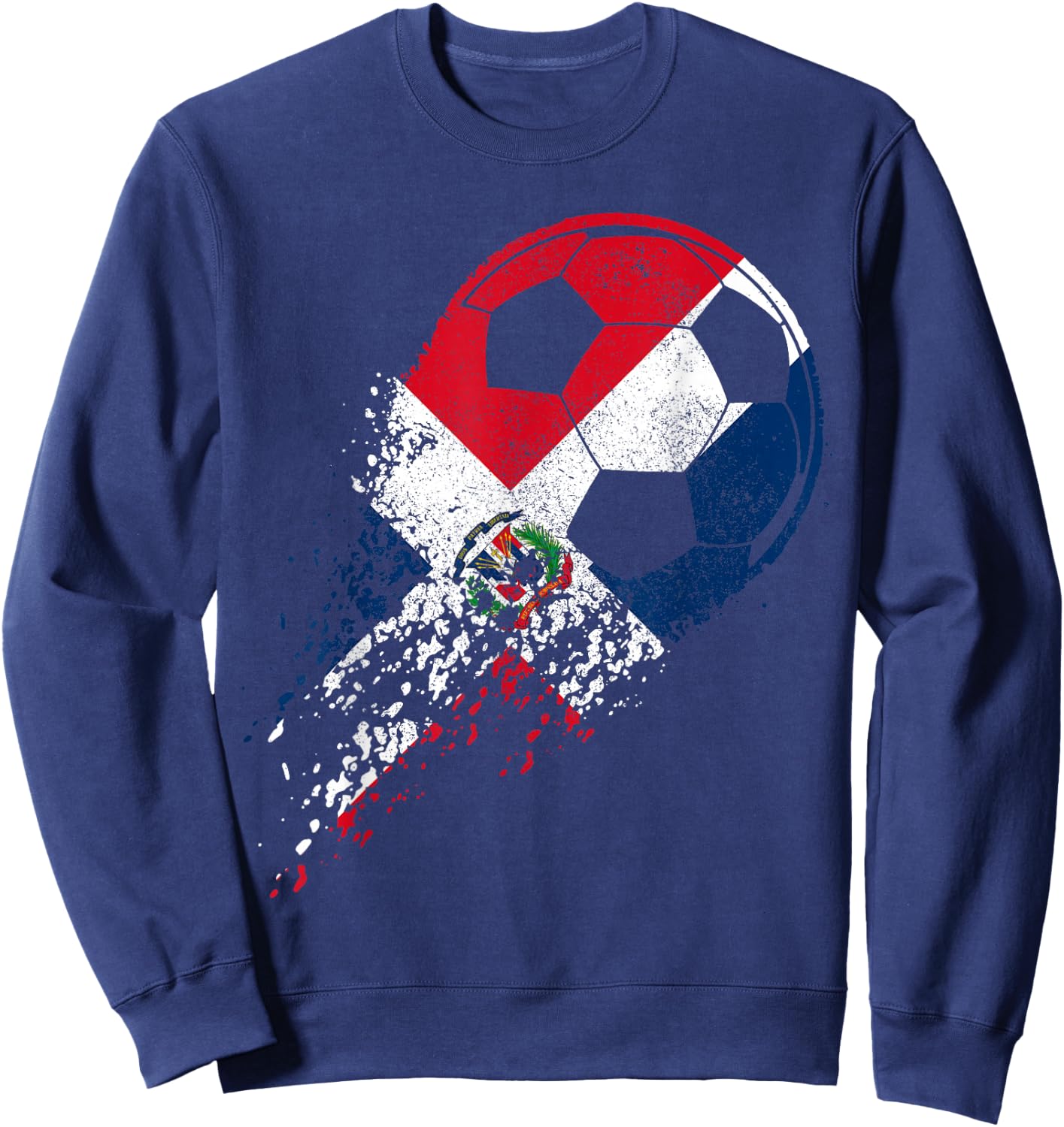 Dominican Republic Soccer Flag Pride Soccer Player Sweatshirt - Sweatshirt | Navy