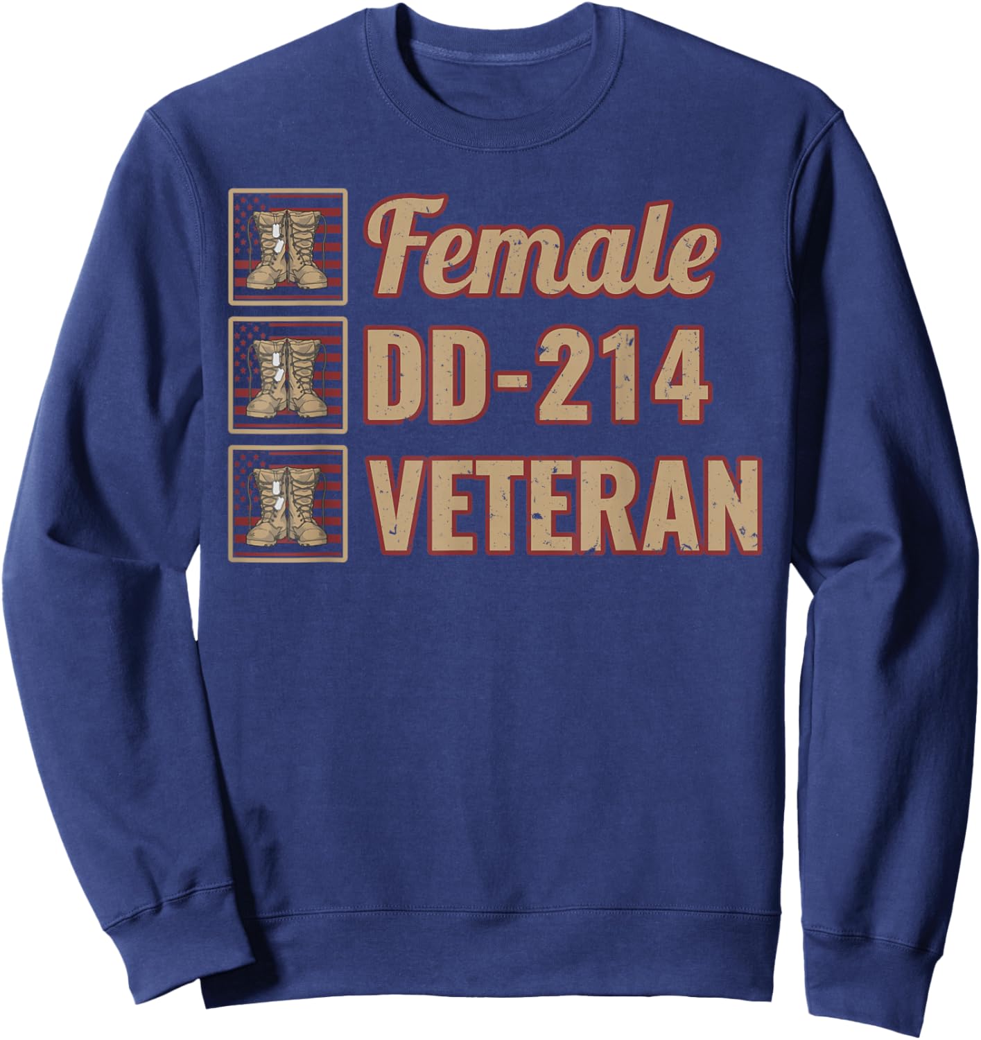 Female Dd-214 Veteran Sweatshirt - Sweatshirt | Navy